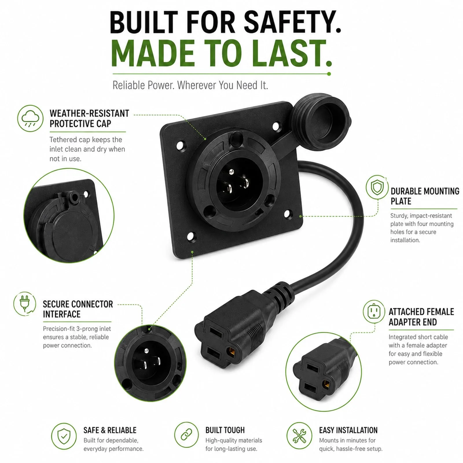GYHPD 120V Charging Port Adapter for E-Z-GO TXT image 3