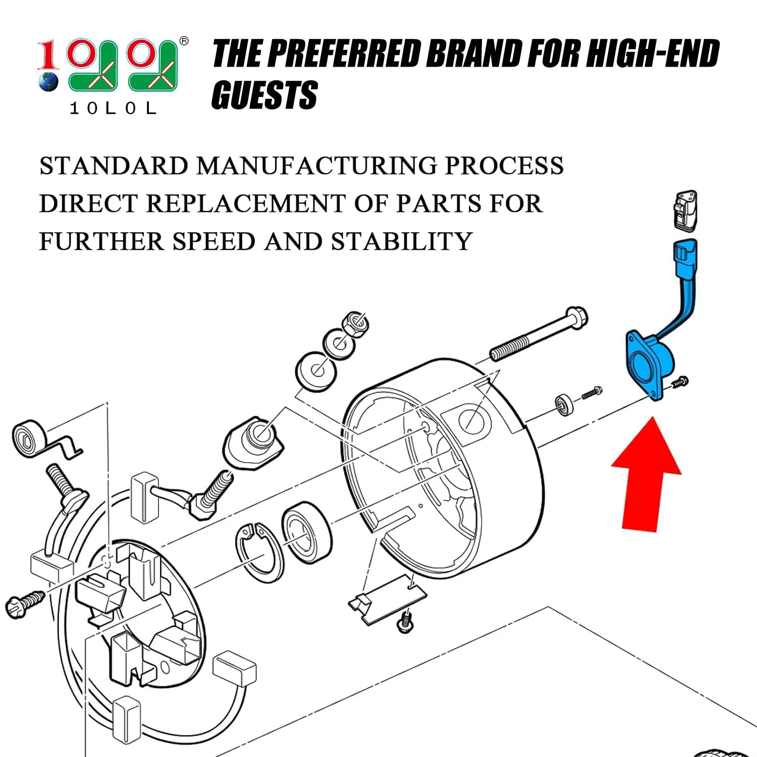 IQ High-Speed Magnet for Club Car DS, Precedent & Tempo image 2