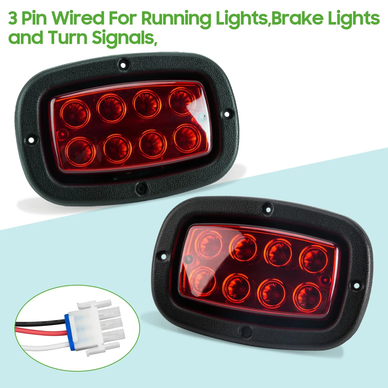 10L0L 1017035 LED Taillight Kit for Club Car DS & Yamaha G14-G22 image 3
