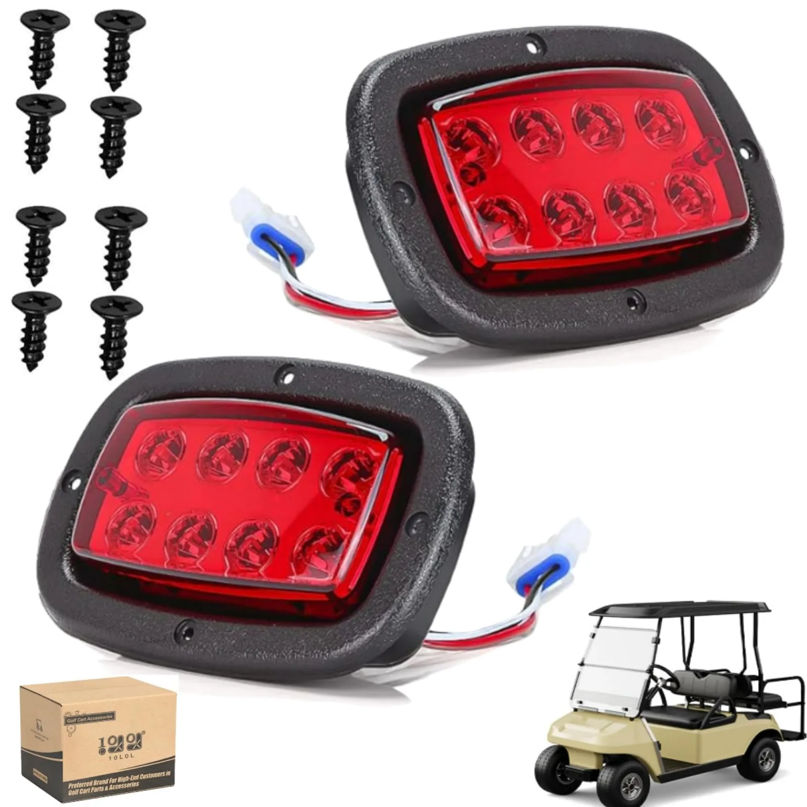 10L0L 1017035 LED Taillight Kit for Club Car DS & Yamaha G14-G22