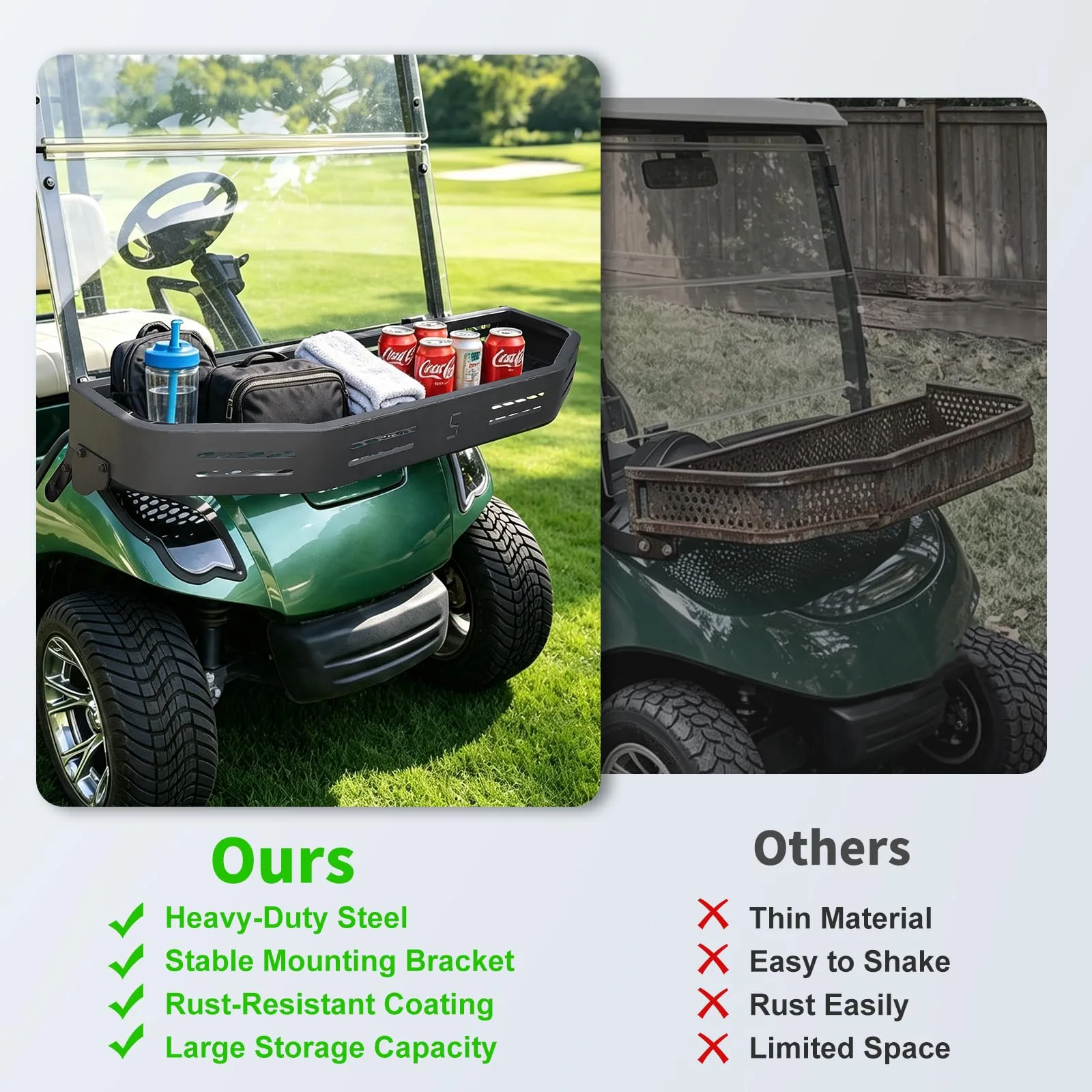 Shu-Ran Front Cargo Basket for Yamaha G29 Drive Golf Cart image 4