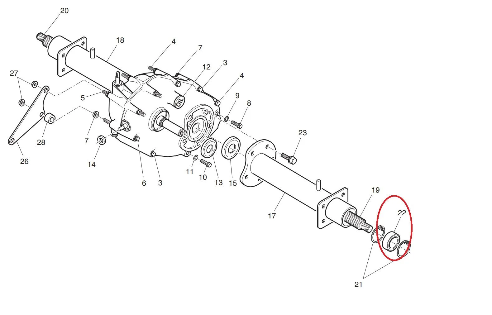 A.A Rear Axle Roller Bearing 26811-G01 for E-Z-GO 1991+ image 3
