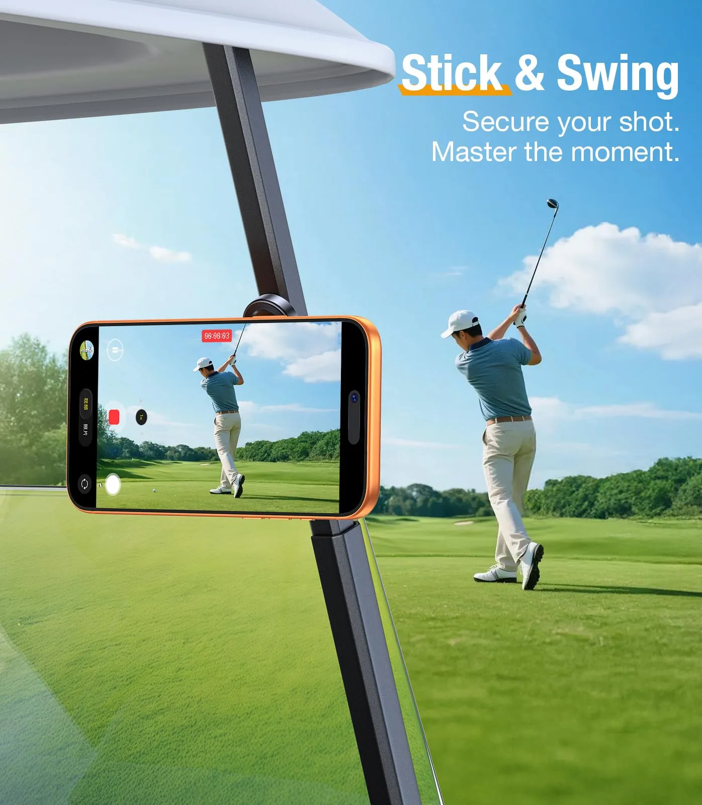 Coolpow Magnetic 360° Golf Cart Phone Holder (MagSafe Compatible) image 4