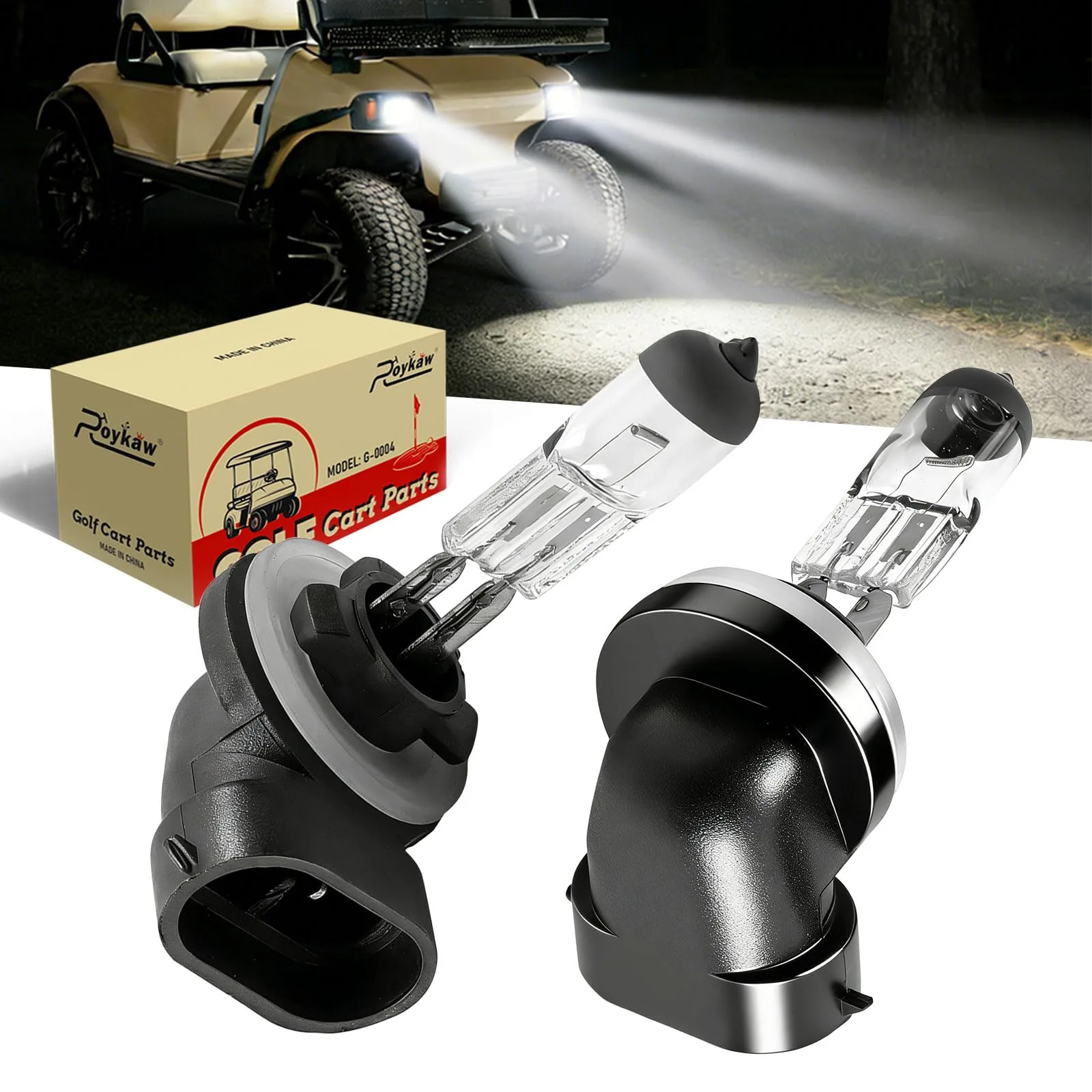 Roykaw G-0224N Headlight Bulbs for Club Car DS & Precedent