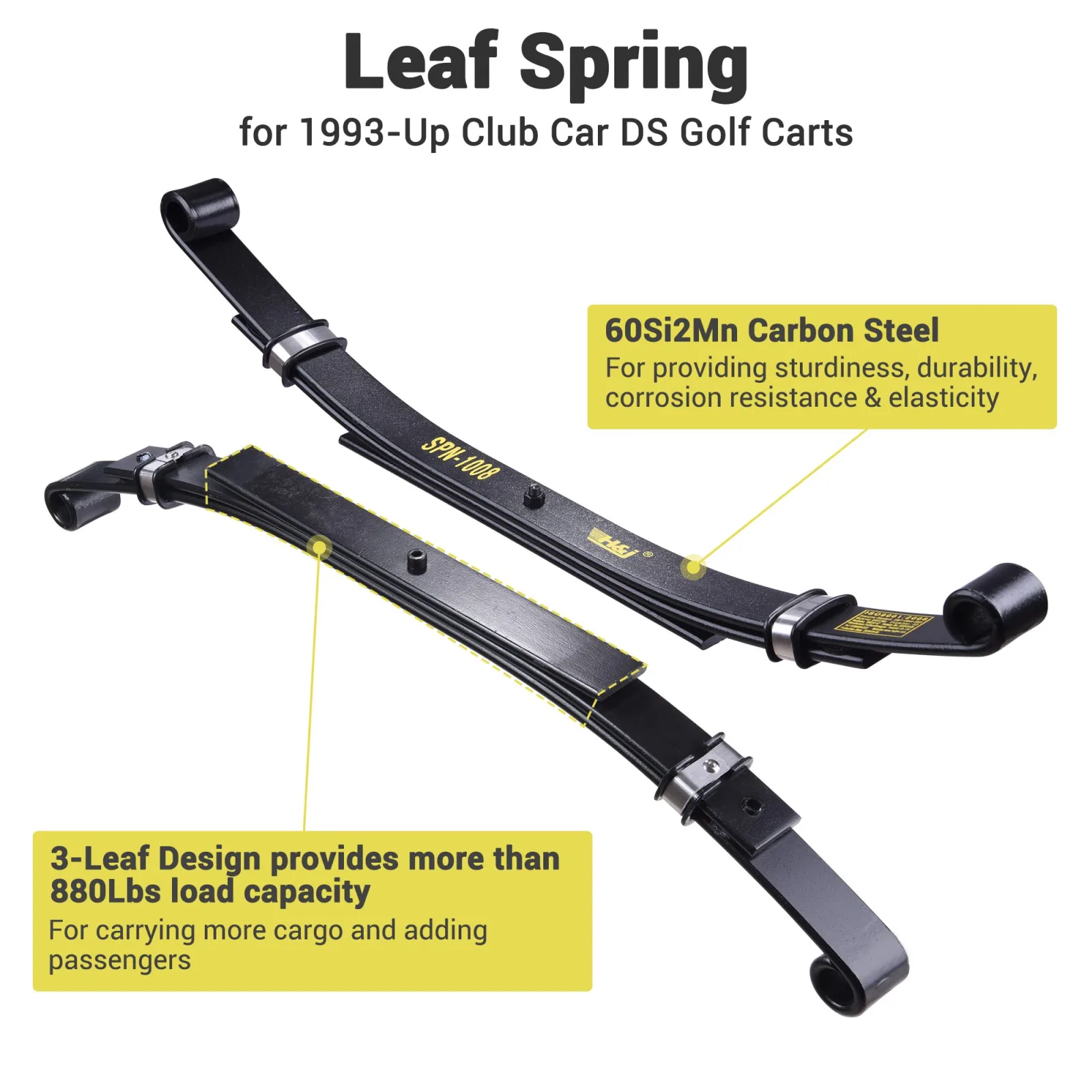 AW Rear Leaf Spring Kit for Club Car DS, 1993+ image 2