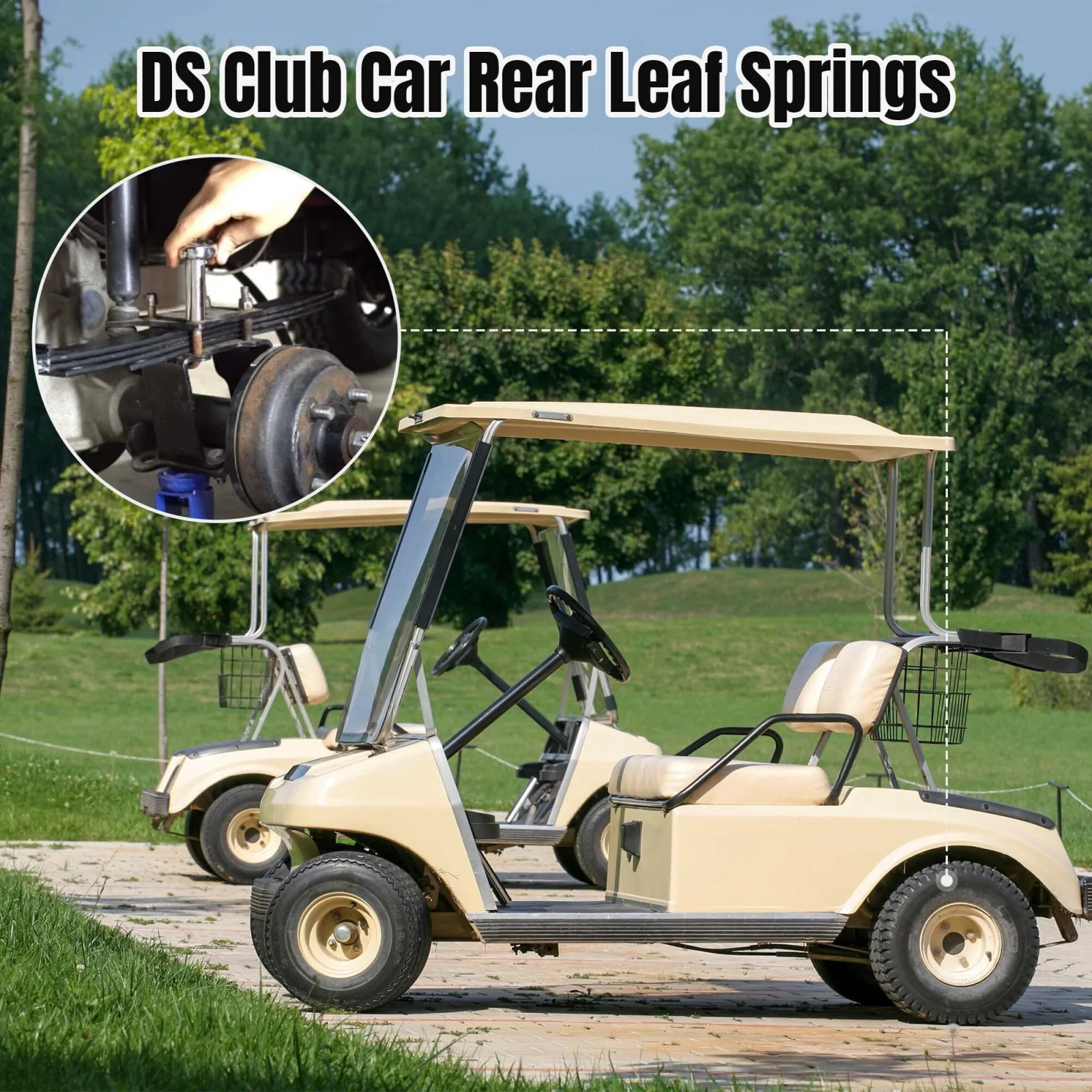 AW Rear Leaf Spring Kit for Club Car DS, 1993+ image 4