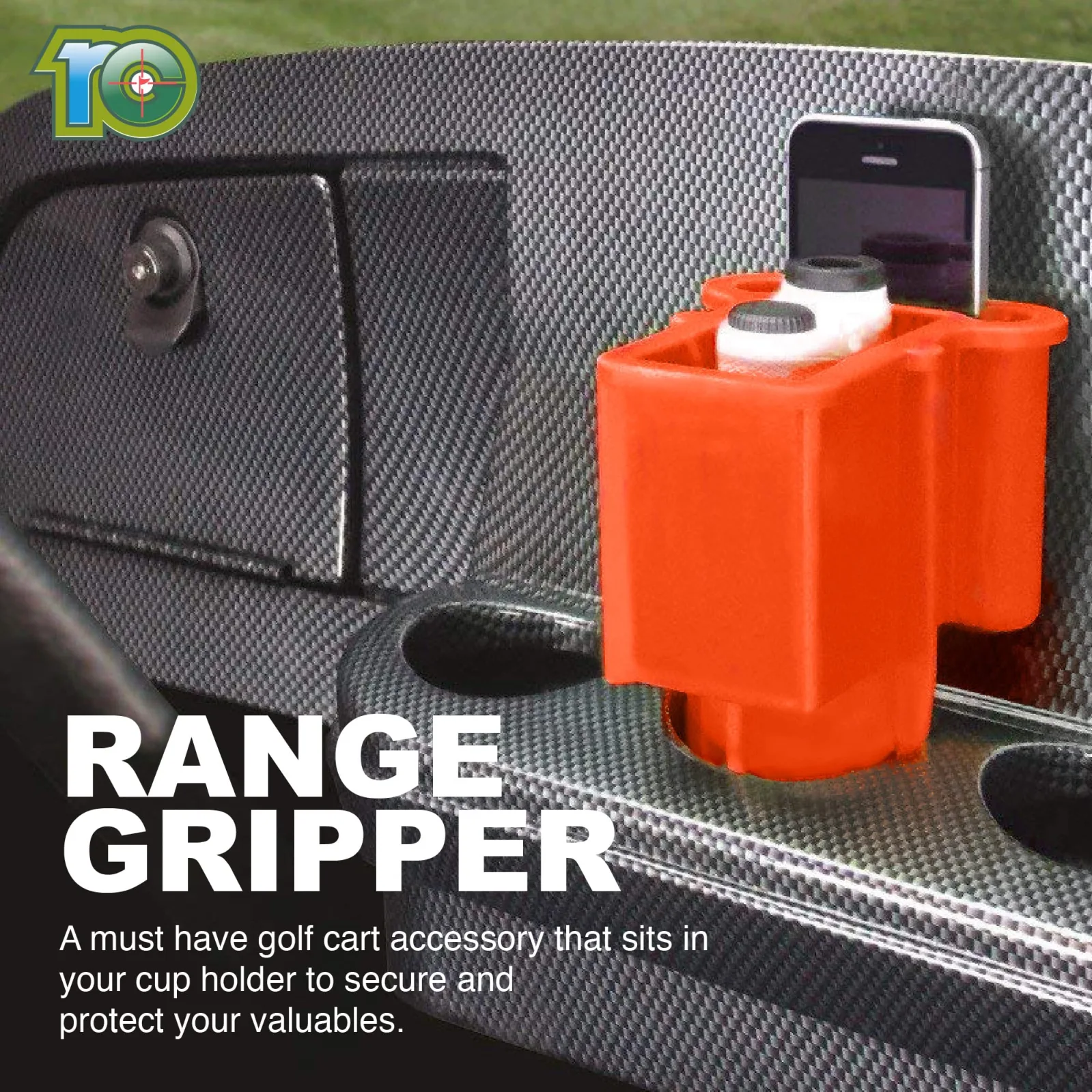 Range Gripper Inc. Rangefinder & Phone Cupholder Insert — Orange (rgorange) image 2