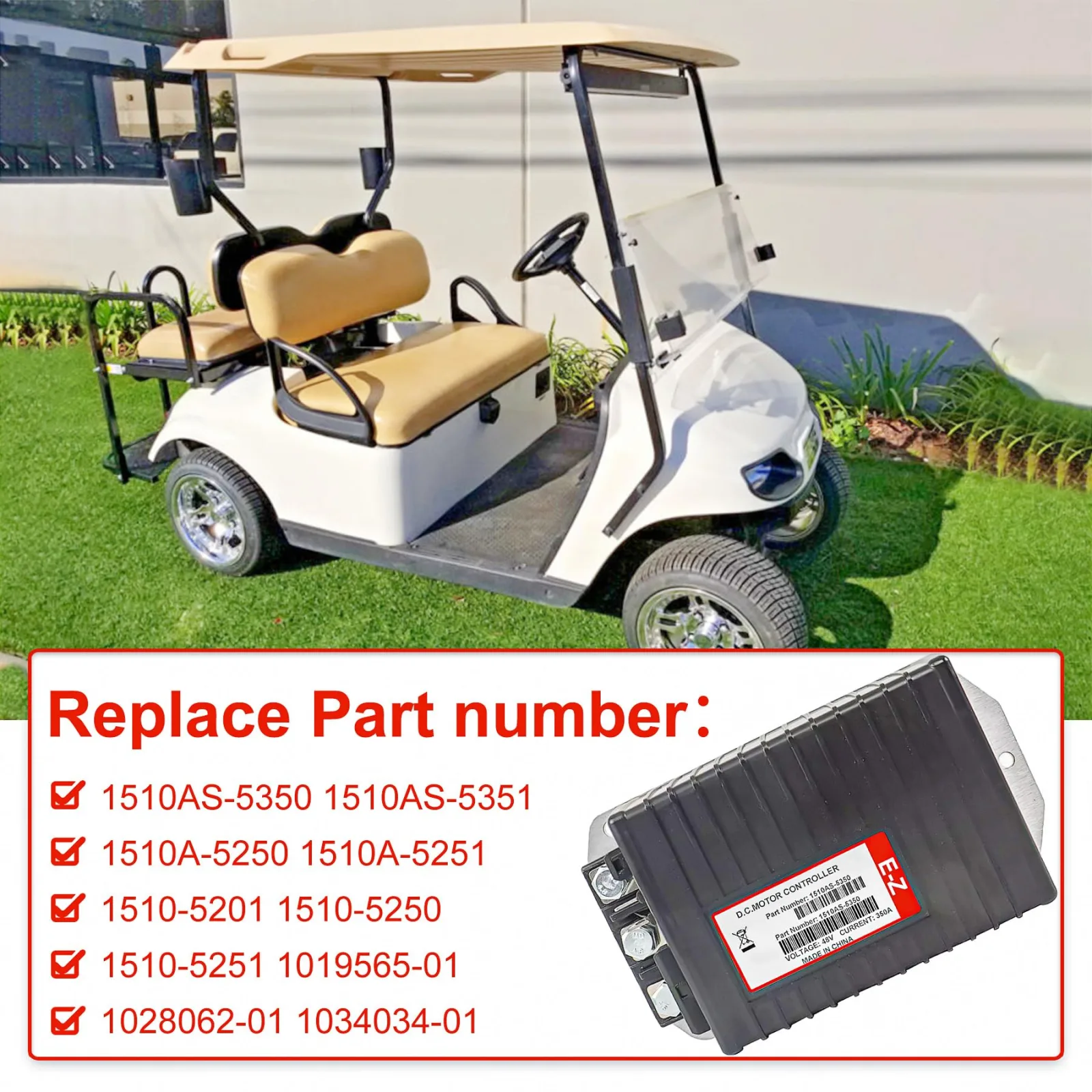 Cotether 1510AS-5351 48V 350A Golf Cart Controller image 2