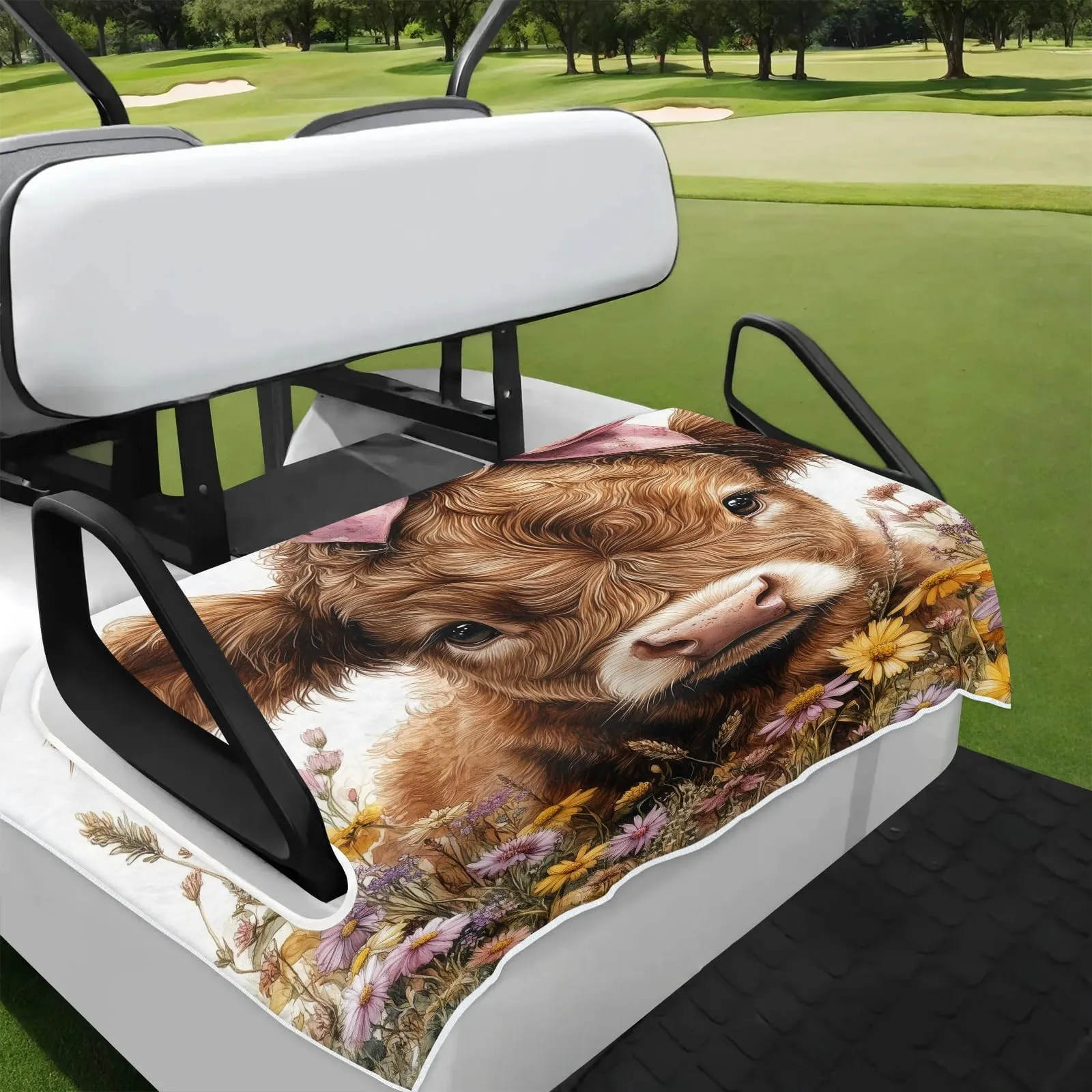 Tiveruda Golf Cart Seat Cover for Double Seats, 51 x 31 in