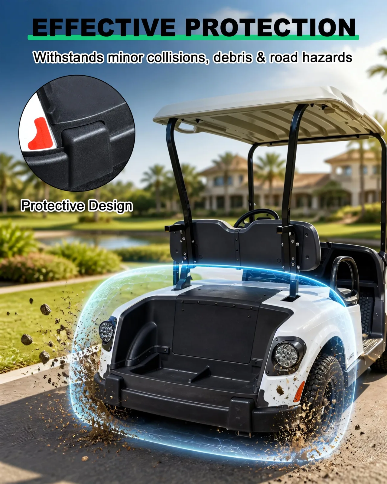 LDETXY Rear Bumper for E-Z-GO RXV Valor 2025 image 2