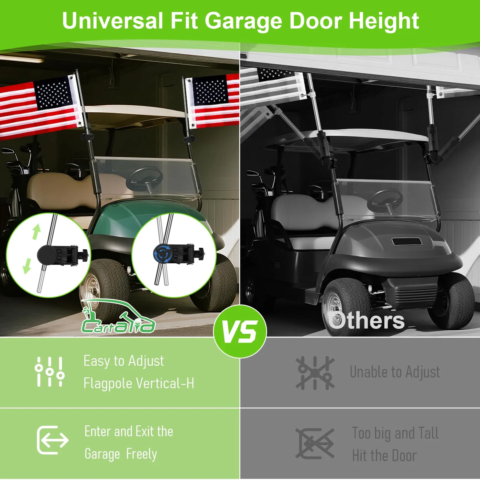 Cartalia Golf Cart Flag Holder Kit GCFH6802 image 4