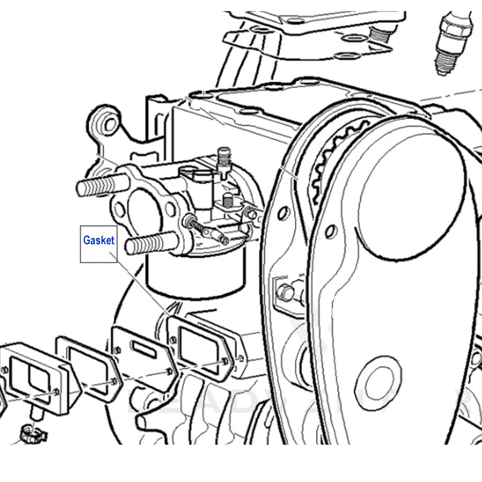 Performance Plus Carts 4788 E-Z-GO Inner Breather Gasket image 2