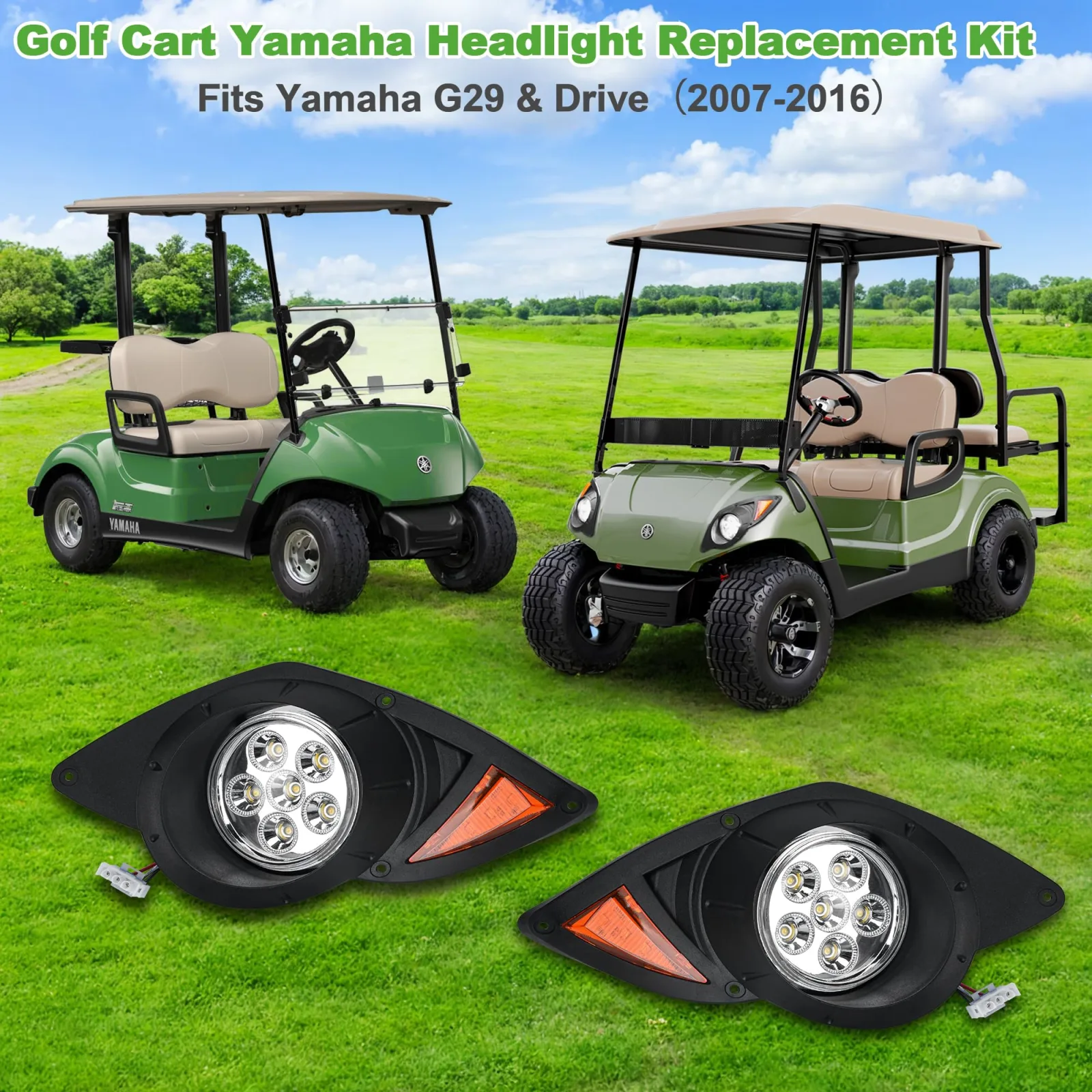 10L0L LED Headlight Kit for Yamaha Drive G29 2007-2016 image 4