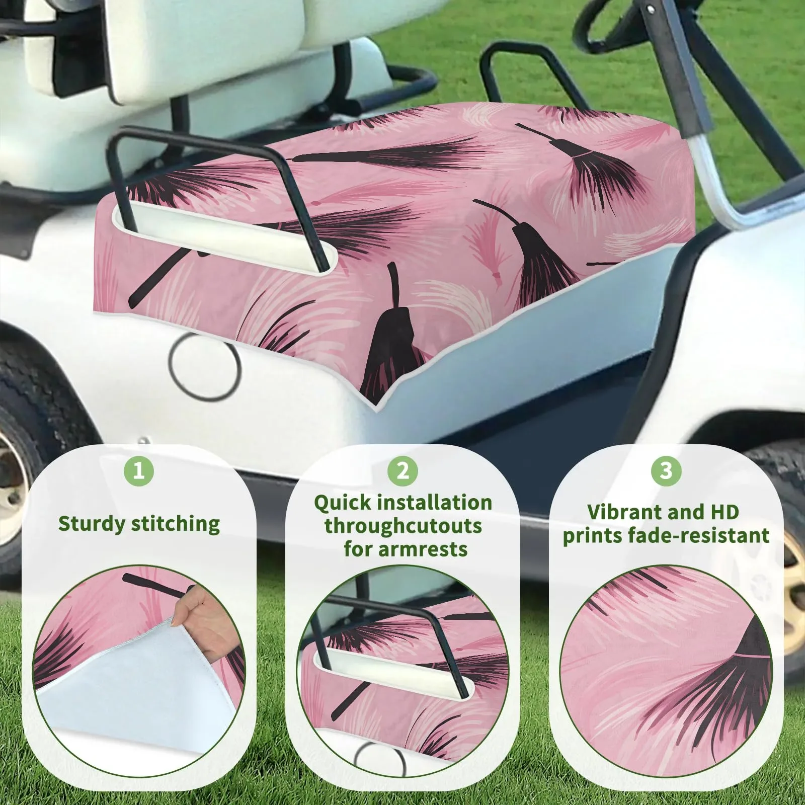 Tiveruda Golf Cart Seat Cover for Double Seats, 51 x 31 in image 3