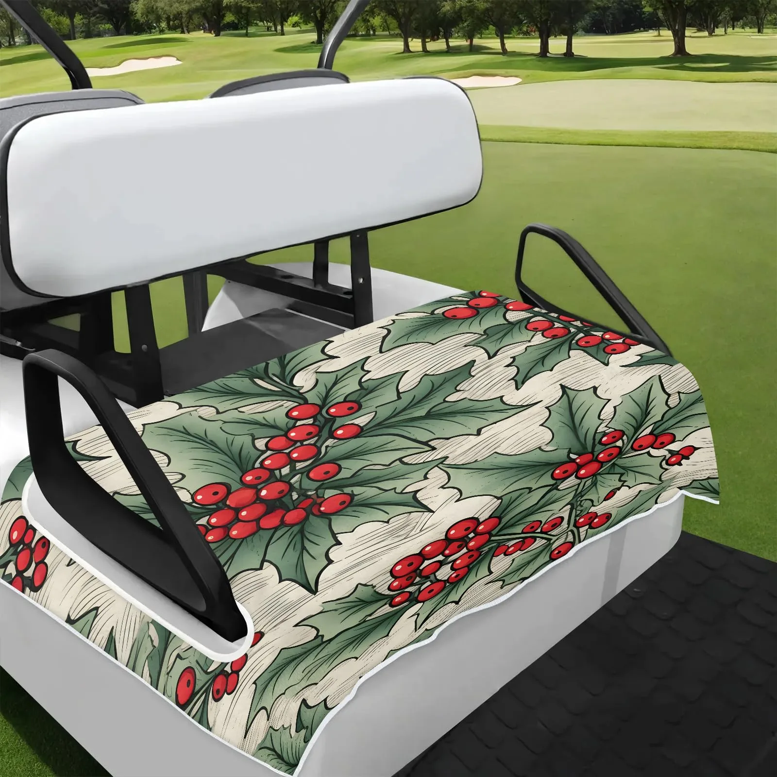 Tiveruda Xmas Berries Golf Cart Seat Cover 51 x 31 in