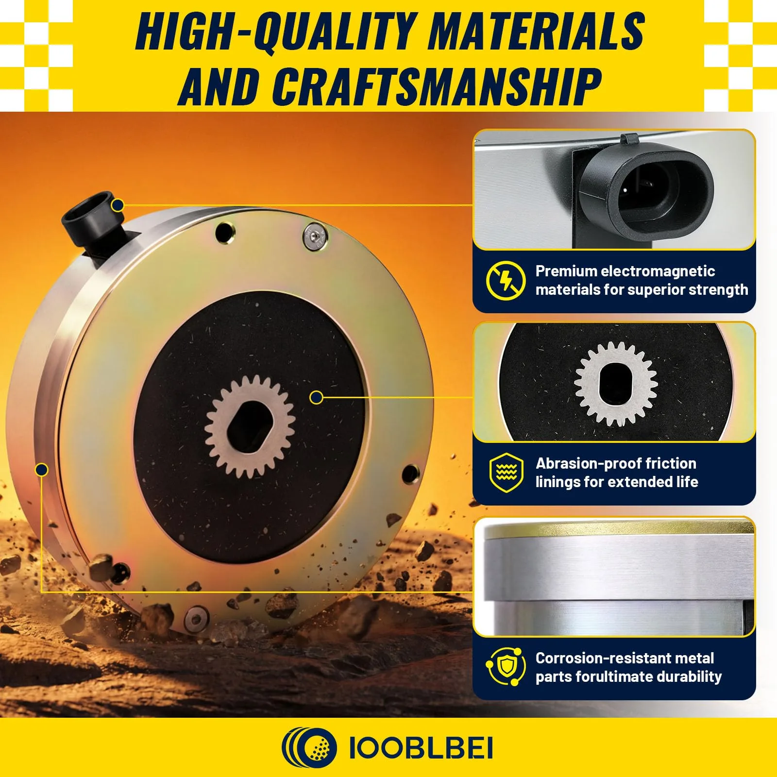 IOOBLBEI E-Z-GO RXV 48V Electric Motor Brake image 3