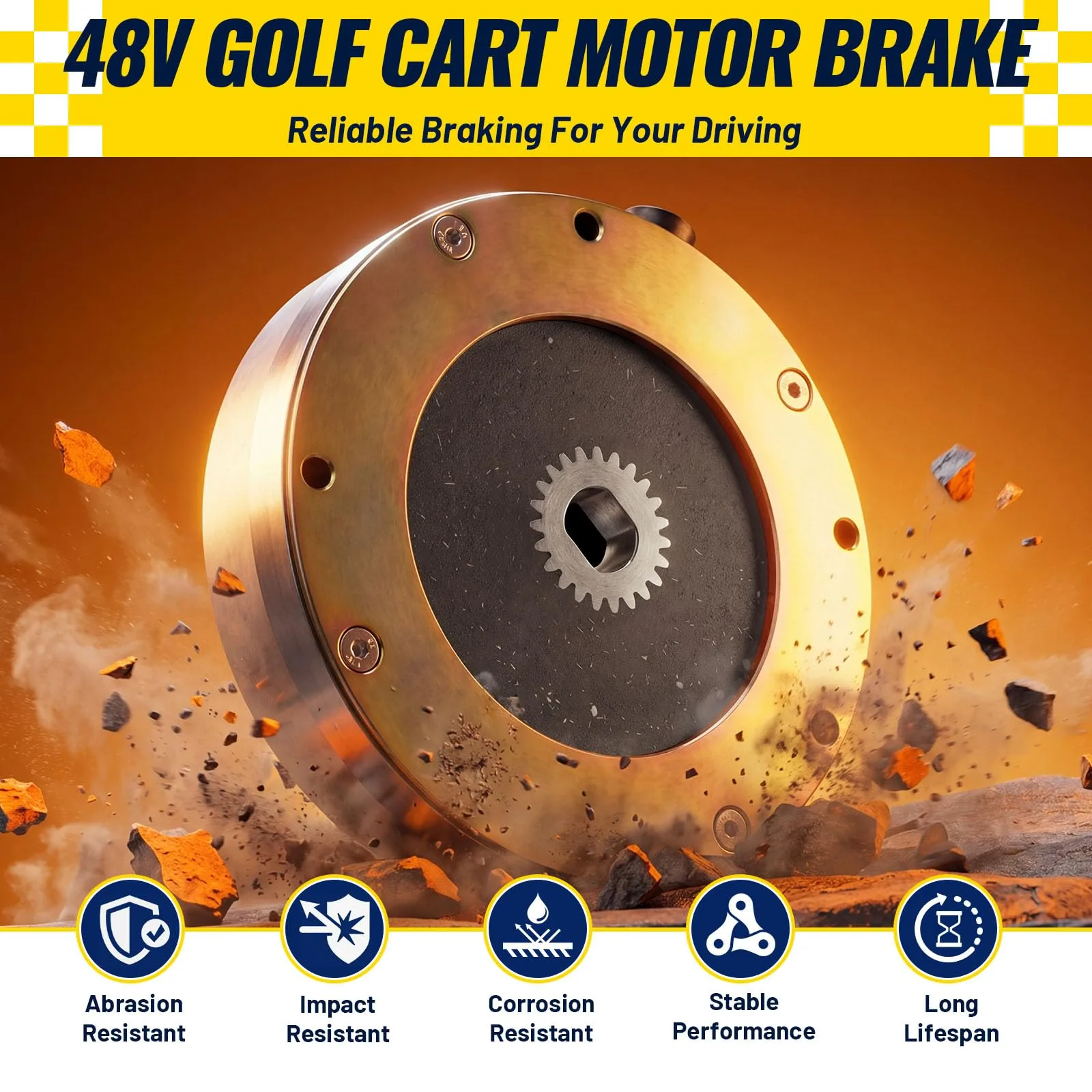 IOOBLBEI E-Z-GO RXV 48V Electric Motor Brake image 4