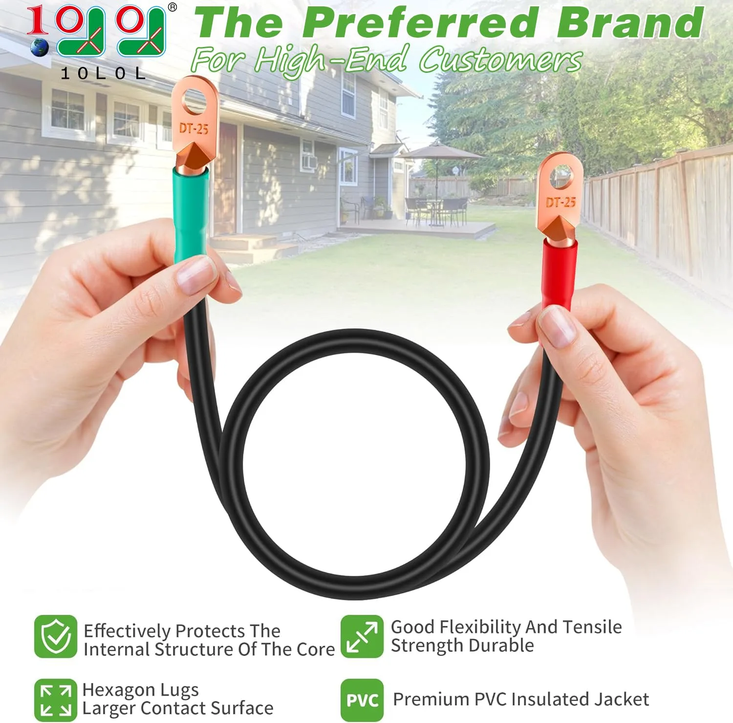 10L0L Battery Cables for Club Car DS and Yamaha G2-G9 image 2