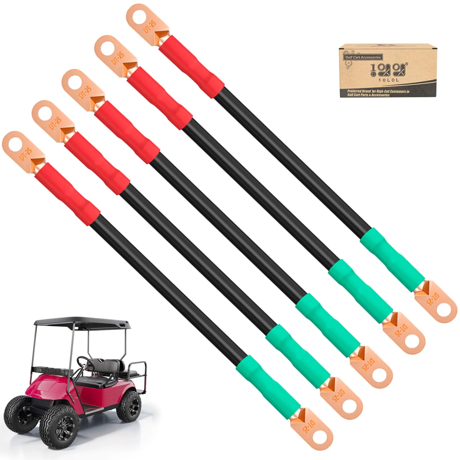 10L0L Battery Cables for Club Car DS and Yamaha G2-G9