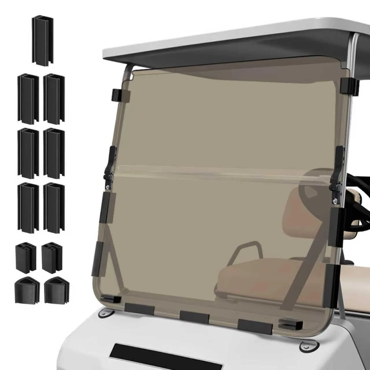 iLSKW Foldable Windshield for Club Car DS 1982-2000 — 5mm Tinted