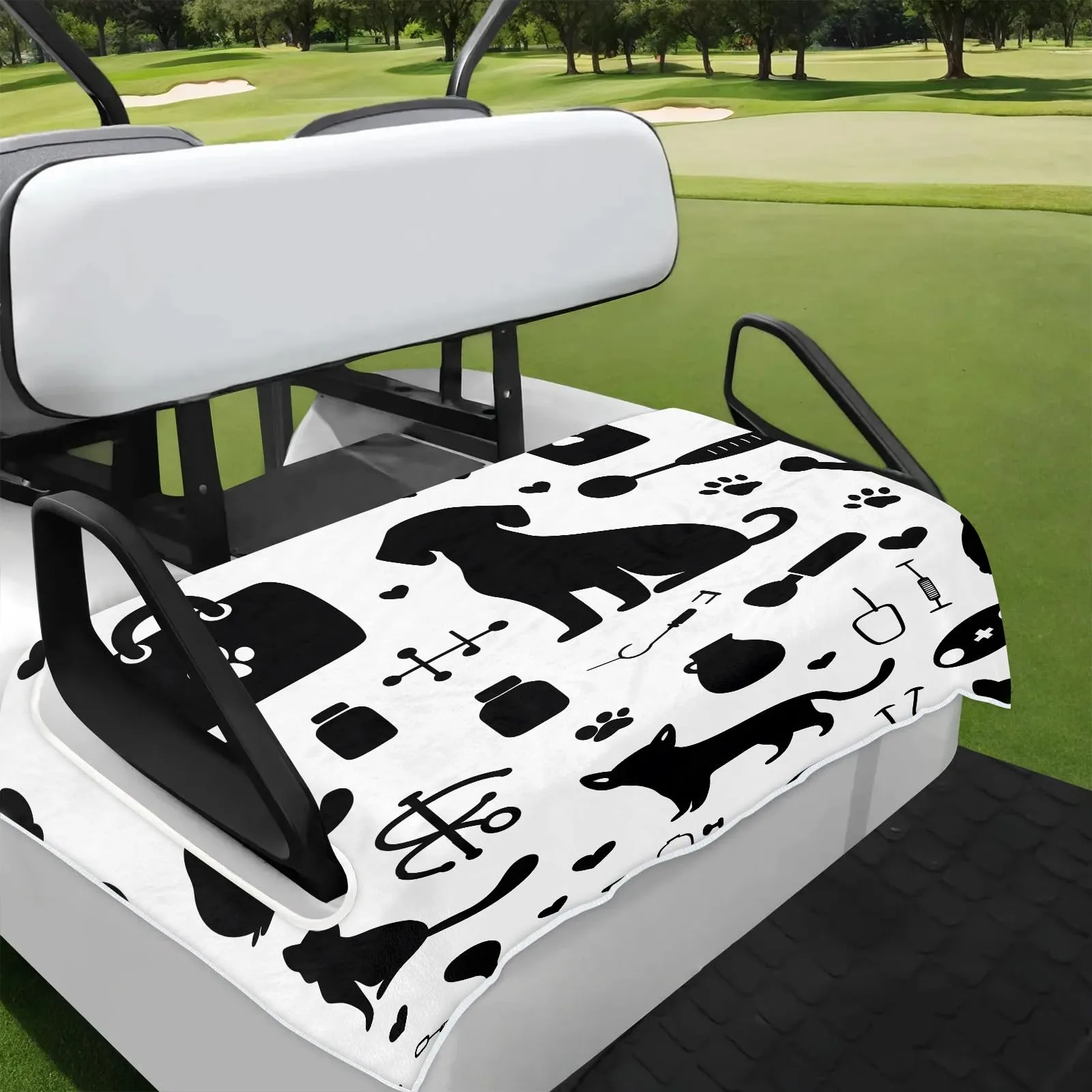 Tiveruda Golf Cart Seat Cover for Double Seats, 51 x 31 in