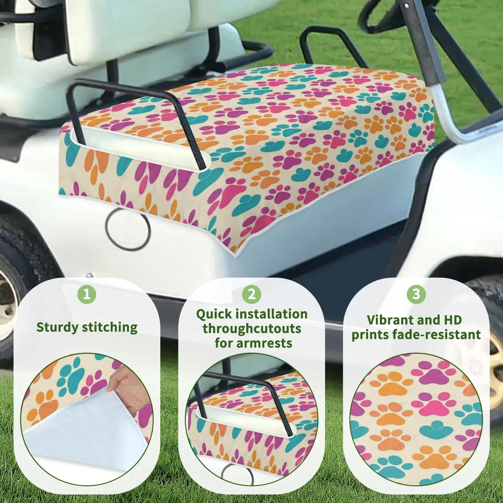 Tiveruda Golf Cart Seat Cover Blanket, 51 x 31 Inches image 3
