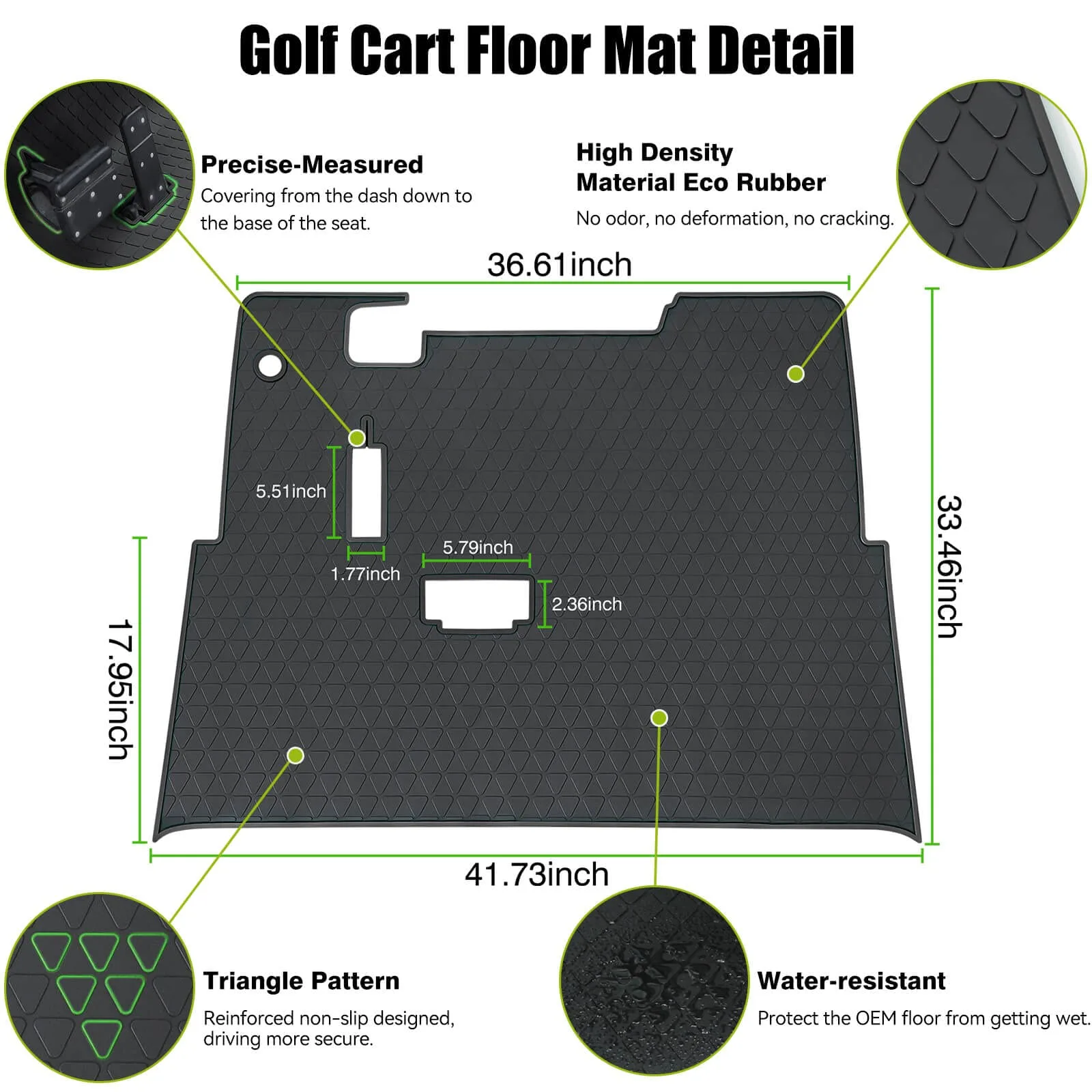 MOSNAI E-Z-GO TXT Golf Cart Floor Mat 1994-2023 image 3