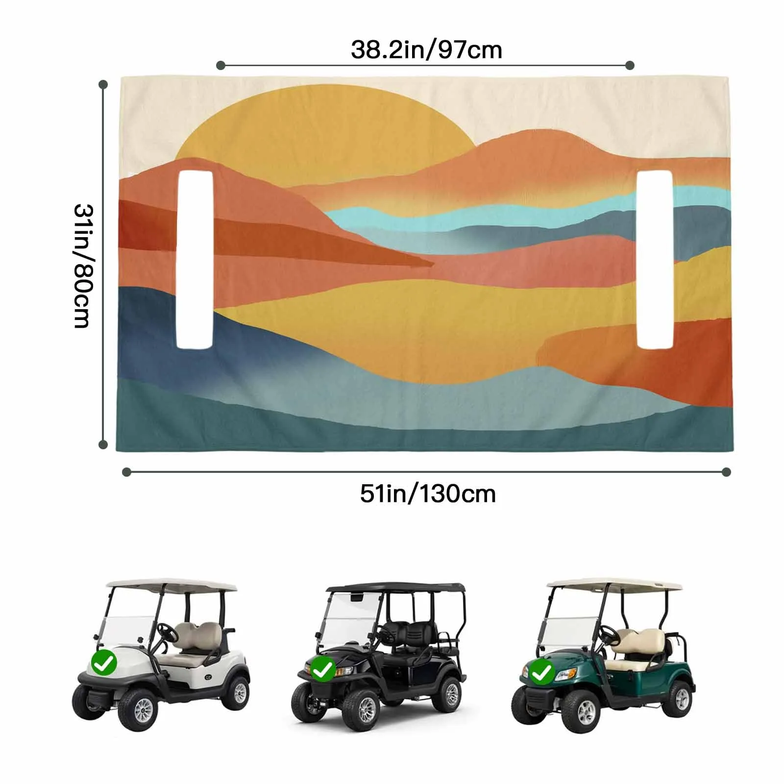 Trosturdspn Golf Cart Seat Towel Blanket 51 x 31 in image 2