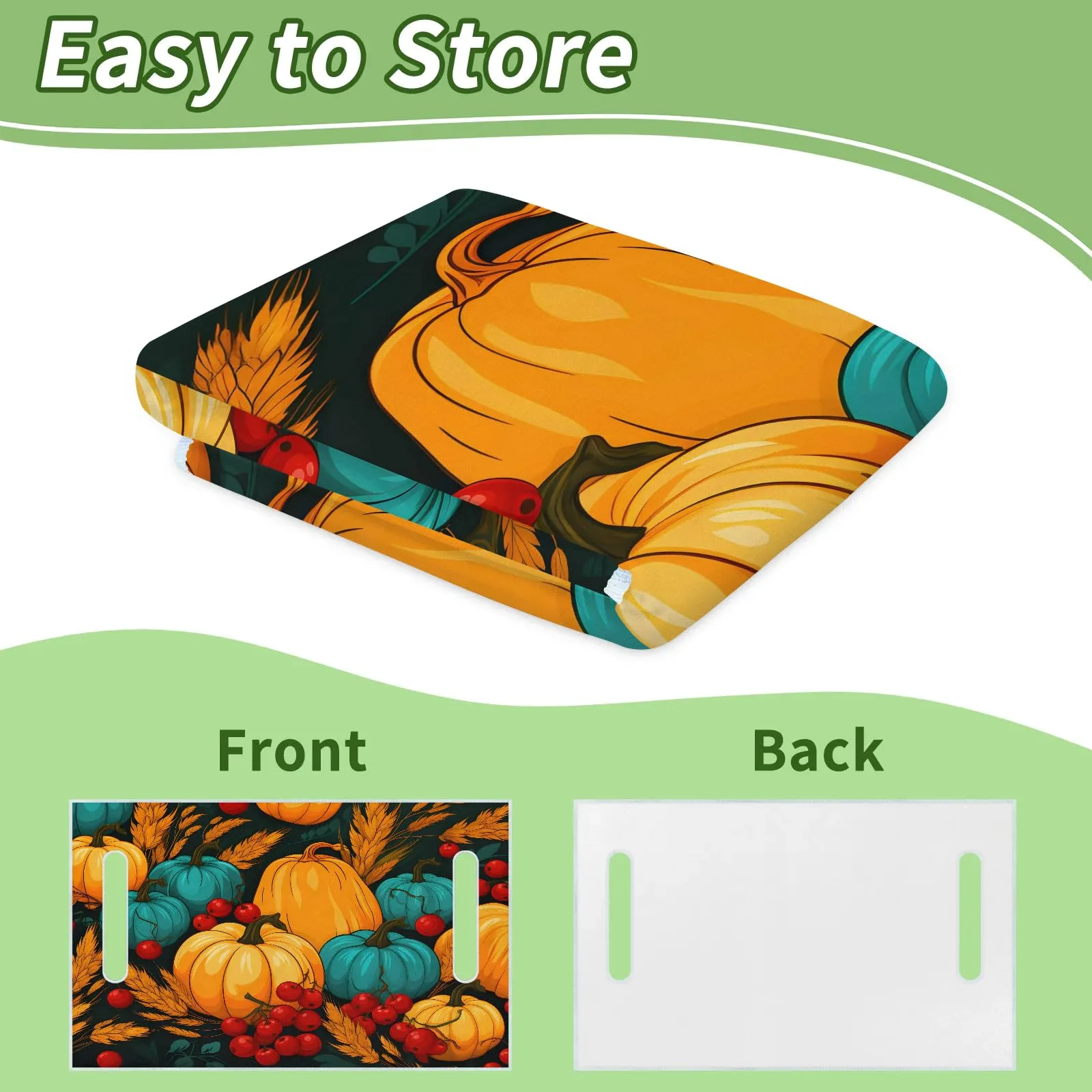 Tiveruda Fall Pumpkin Golf Cart Seat Cover, 51 x 31 in image 4