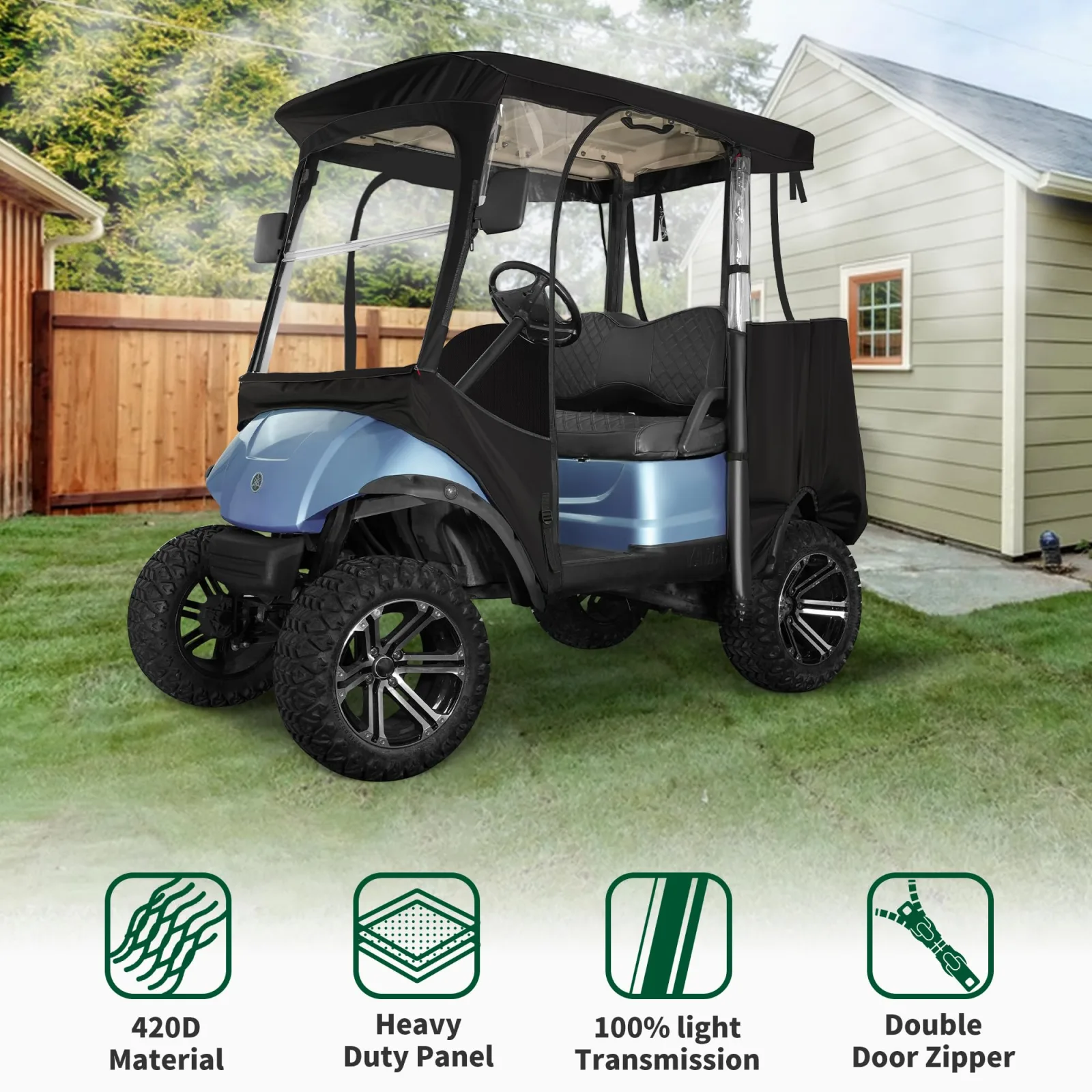 10L0L Enclosure for Yamaha 2-Passenger Golf Carts image 2
