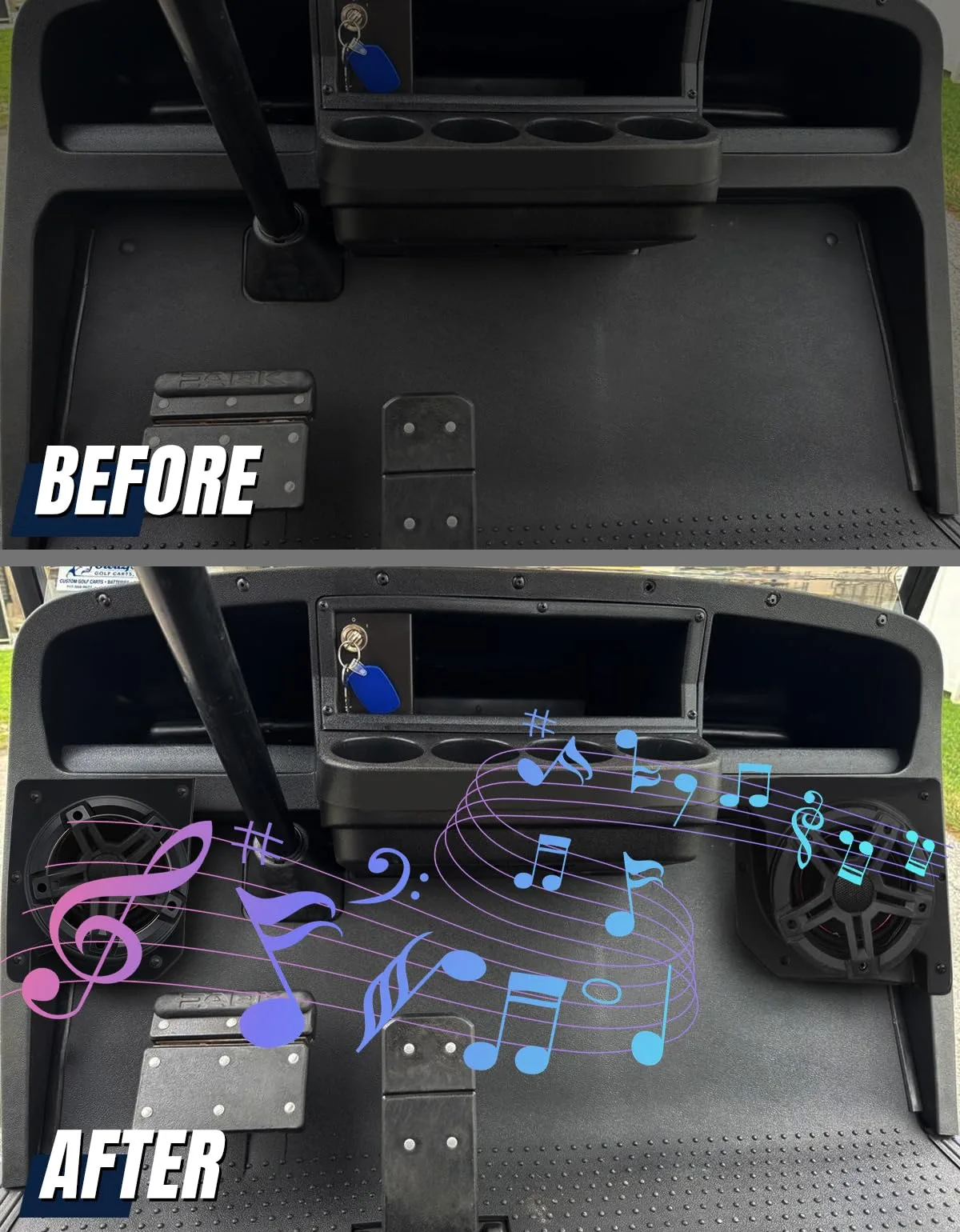 Dacalo Speaker Pod Brackets for E-Z-GO TXT 1994+ image 2