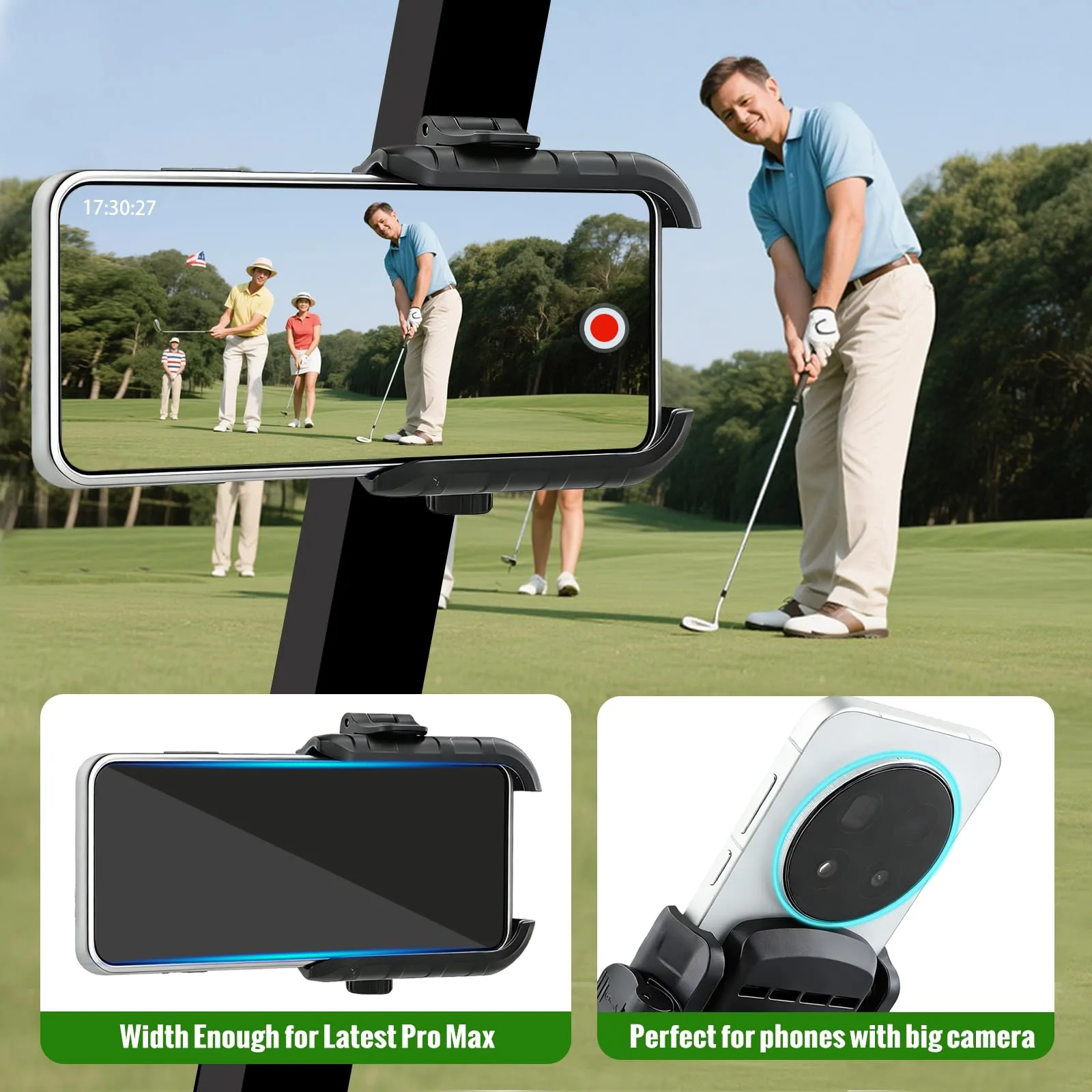 AIPSET Magnetic Golf Cart Phone Holder with 360° Rotation image 3