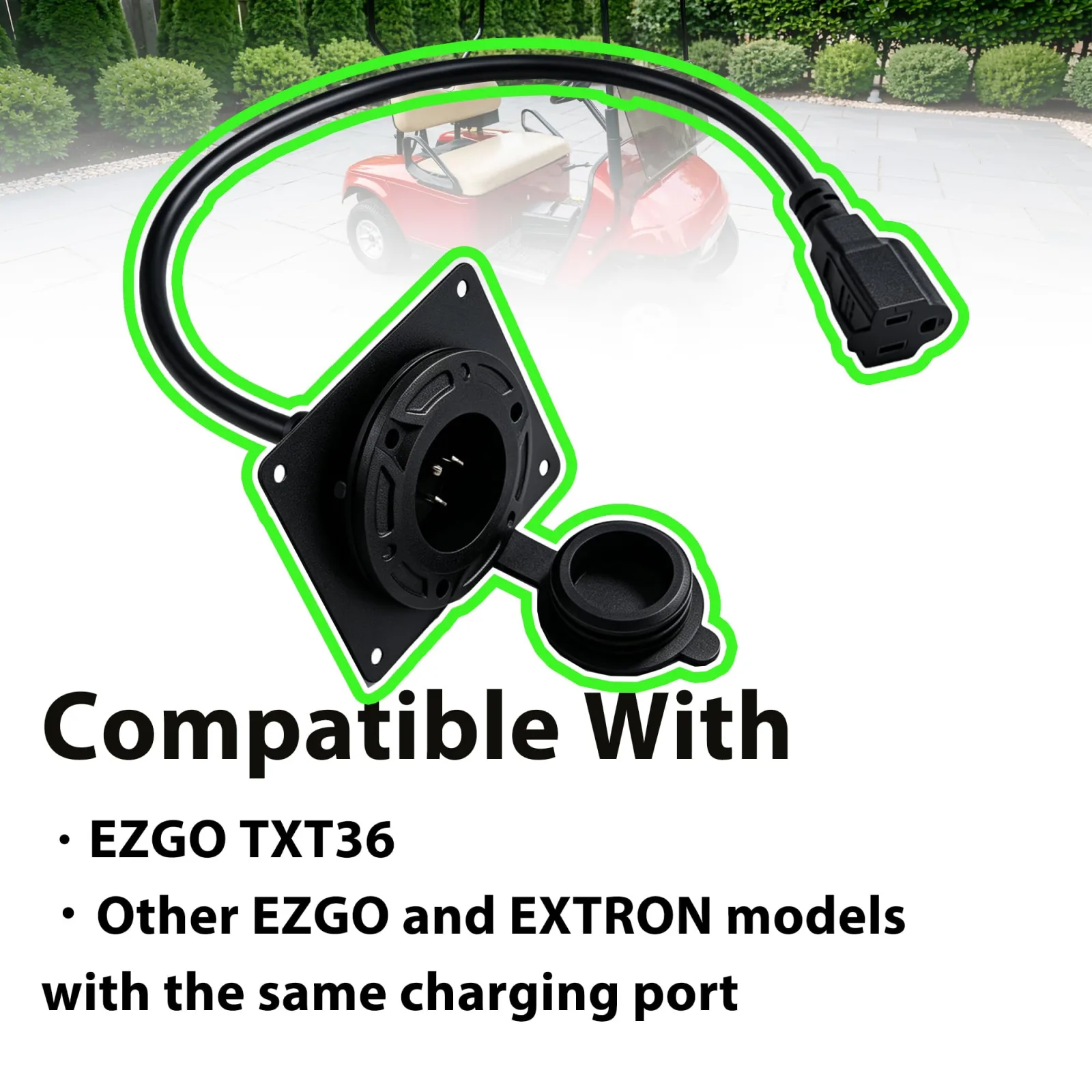 HXombrachy Charger Port Cover Adapter for E-Z-GO TXT36 image 3
