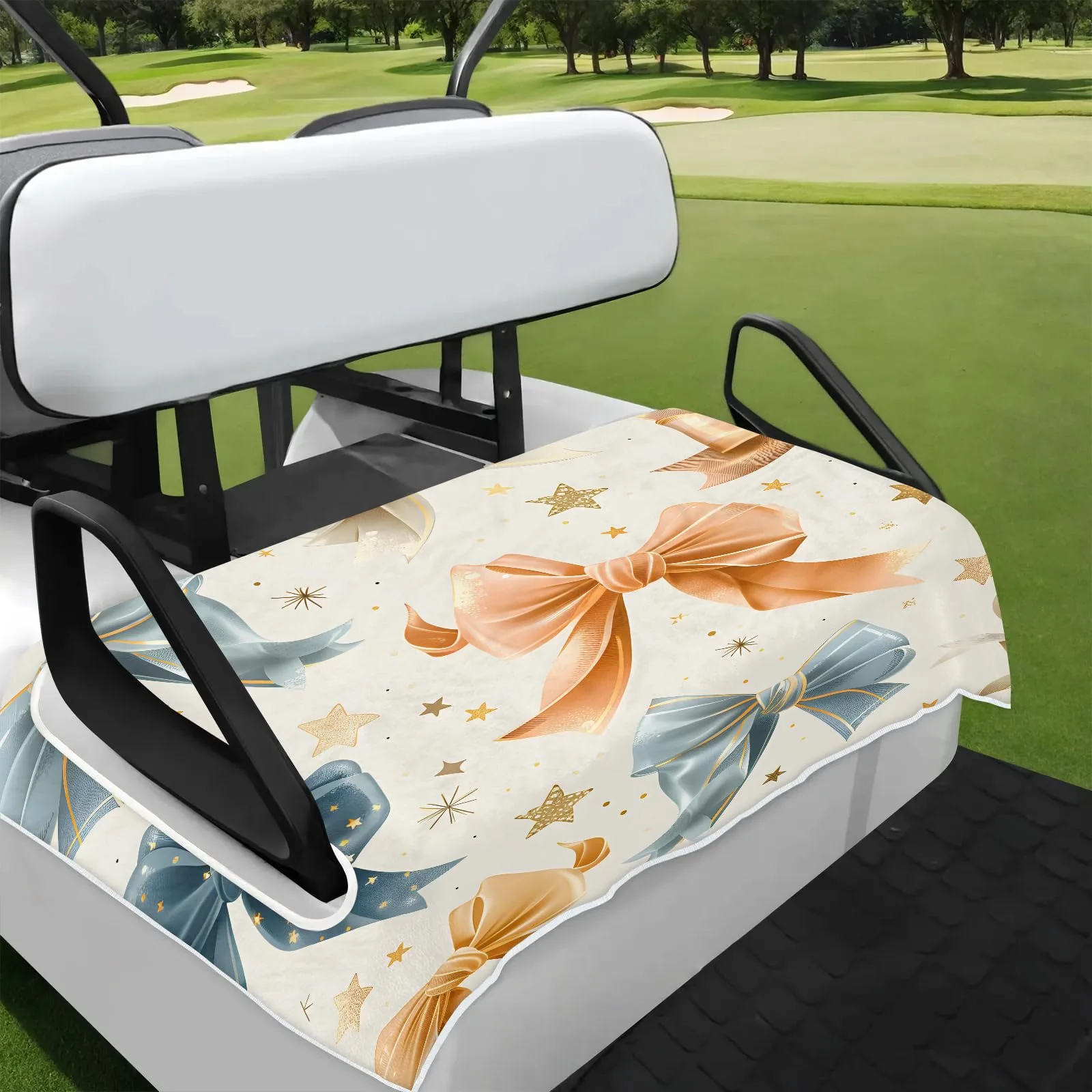 Tiveruda Golf Cart Seat Cover Blanket for Double Seats