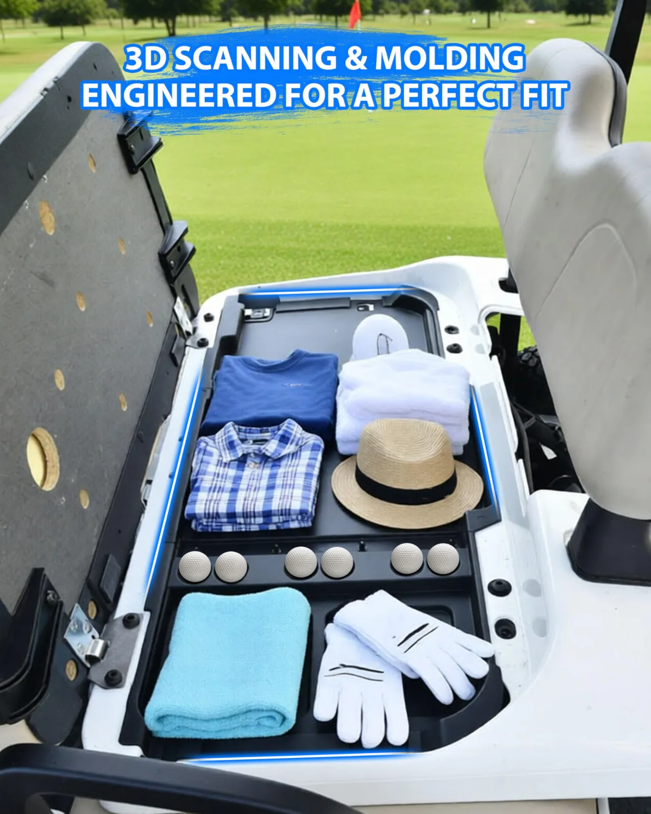 SAUTVS Under-Seat Storage Tray for E-Z-GO RXV Valor 2025 image 3