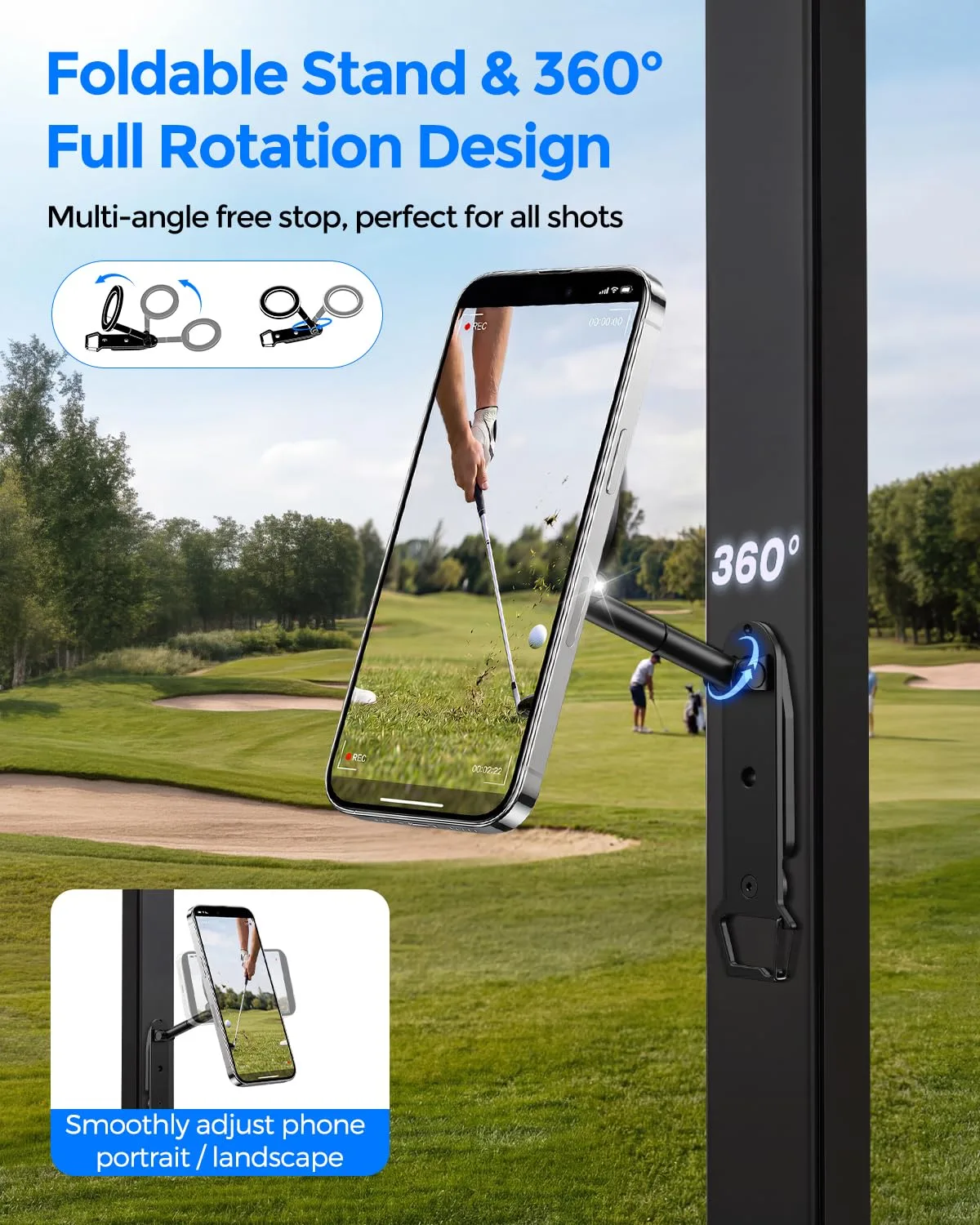 NEVERLAND A50-SJZJ-02 Magnetic Golf Cart Phone Holder image 2