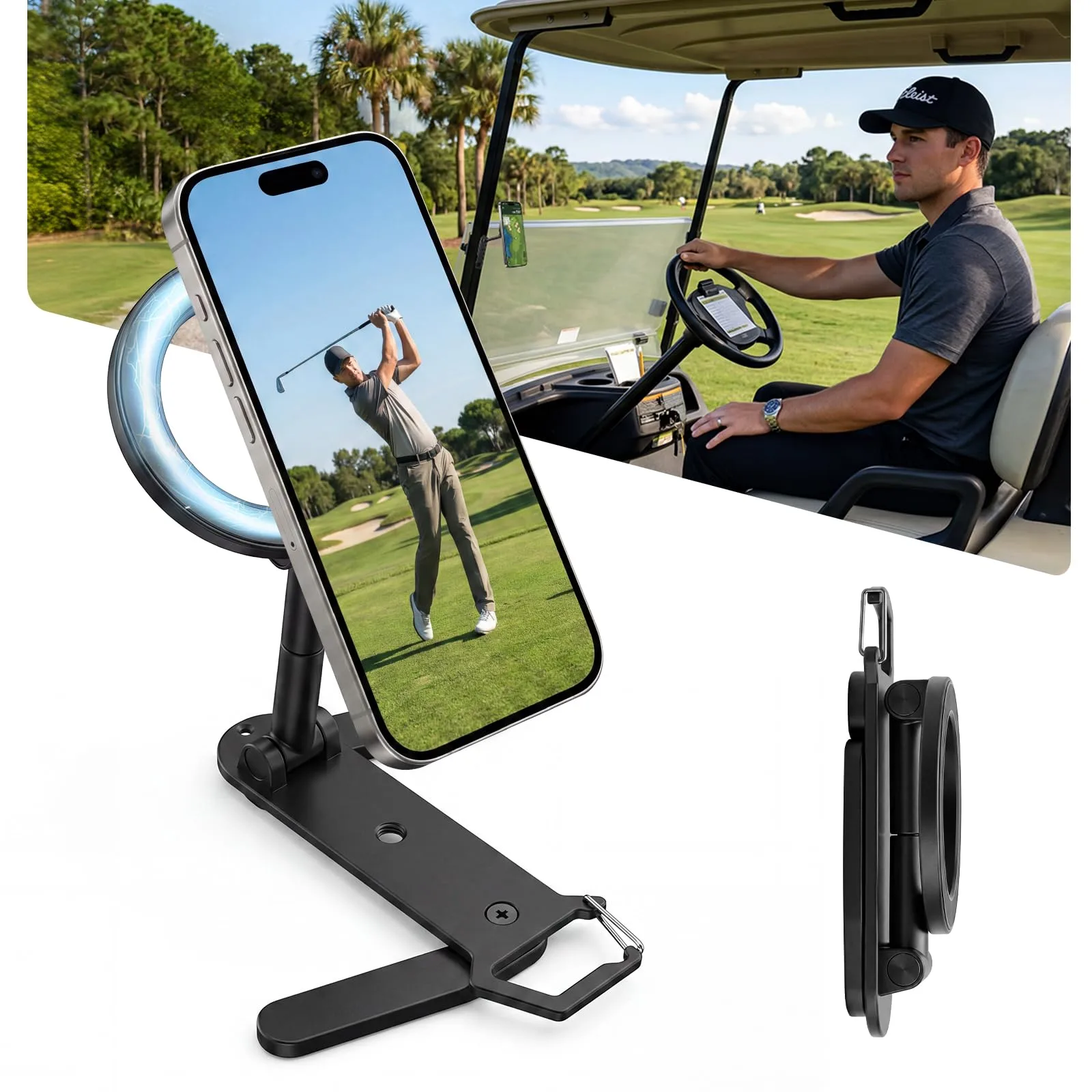 NEVERLAND A50-SJZJ-02 Magnetic Golf Cart Phone Holder