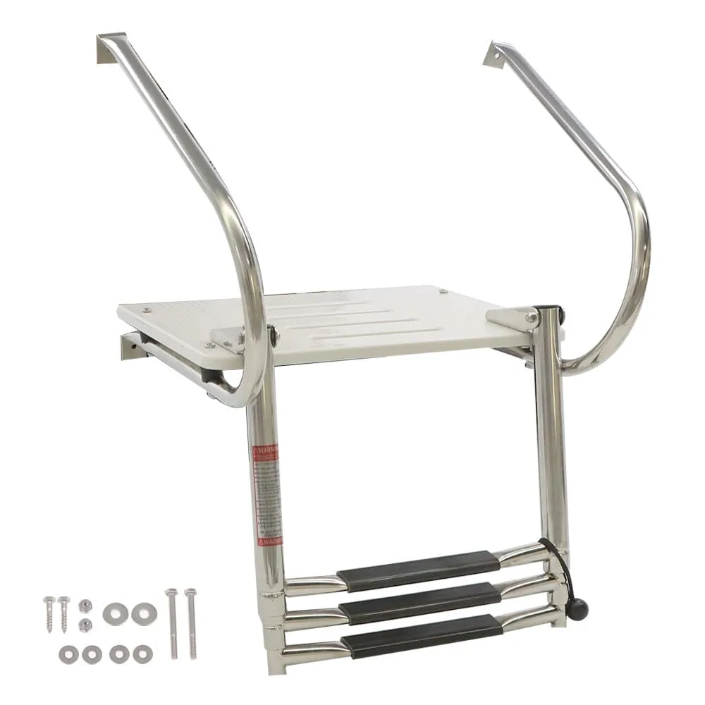 Generic Telescoping 3-Step Stainless Steel Boat Ladder