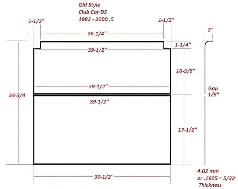 ACED Parts Tinted Vented Windshield for Club Car DS image 3