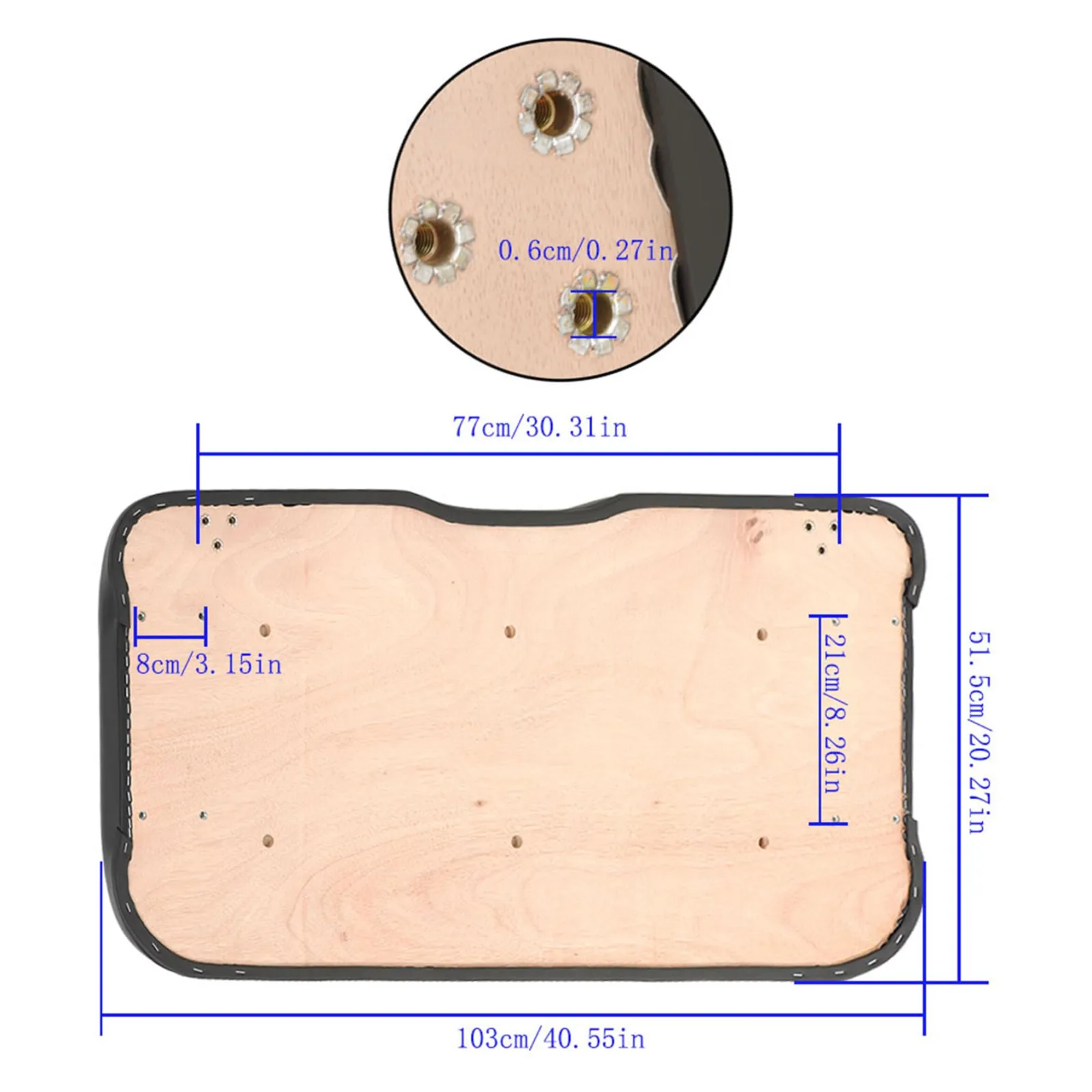 GXYWADY Front Seat Cushion for E-Z-GO RXV 2008+ image 4