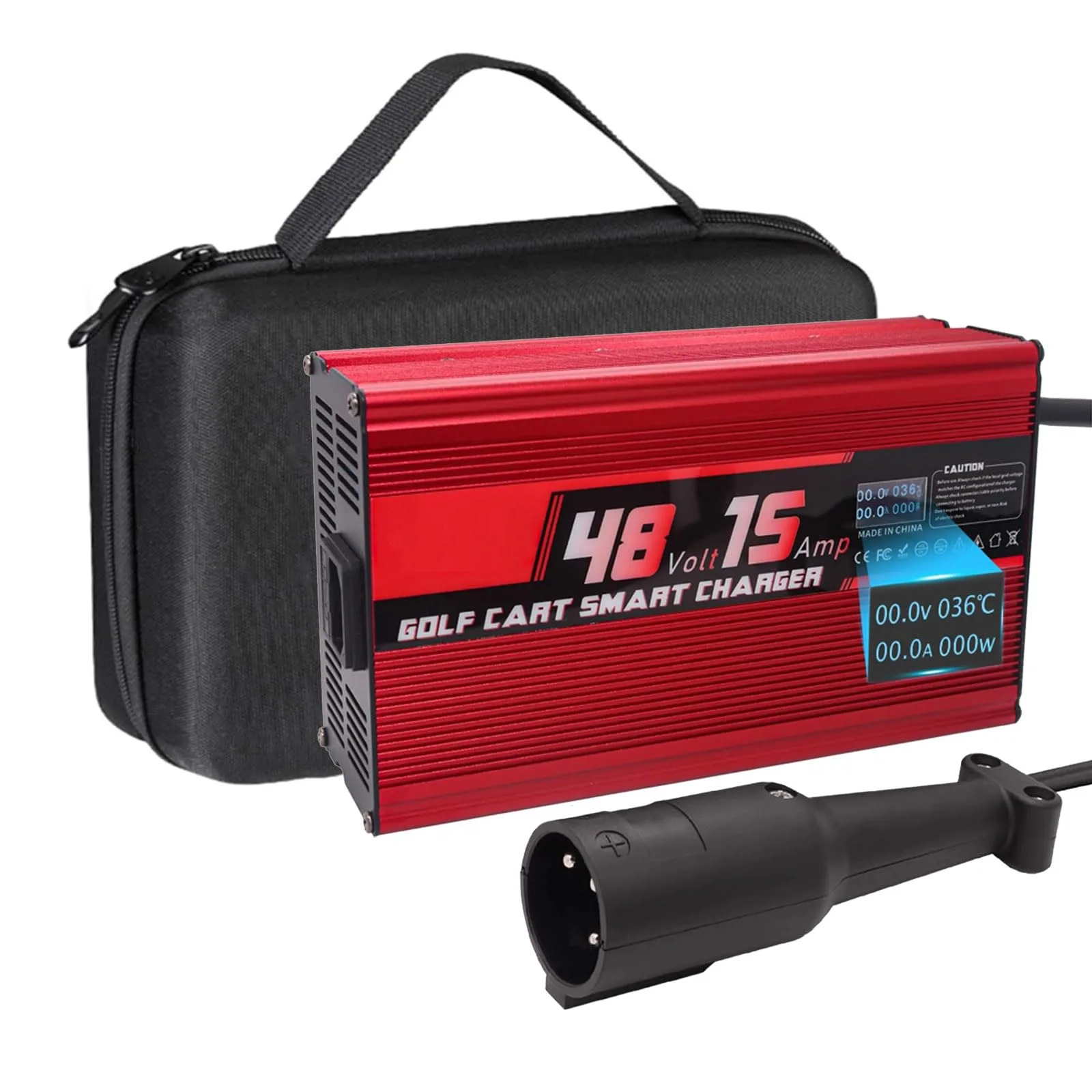 WJIANY 48V 15A Golf Cart Battery Charger with Display