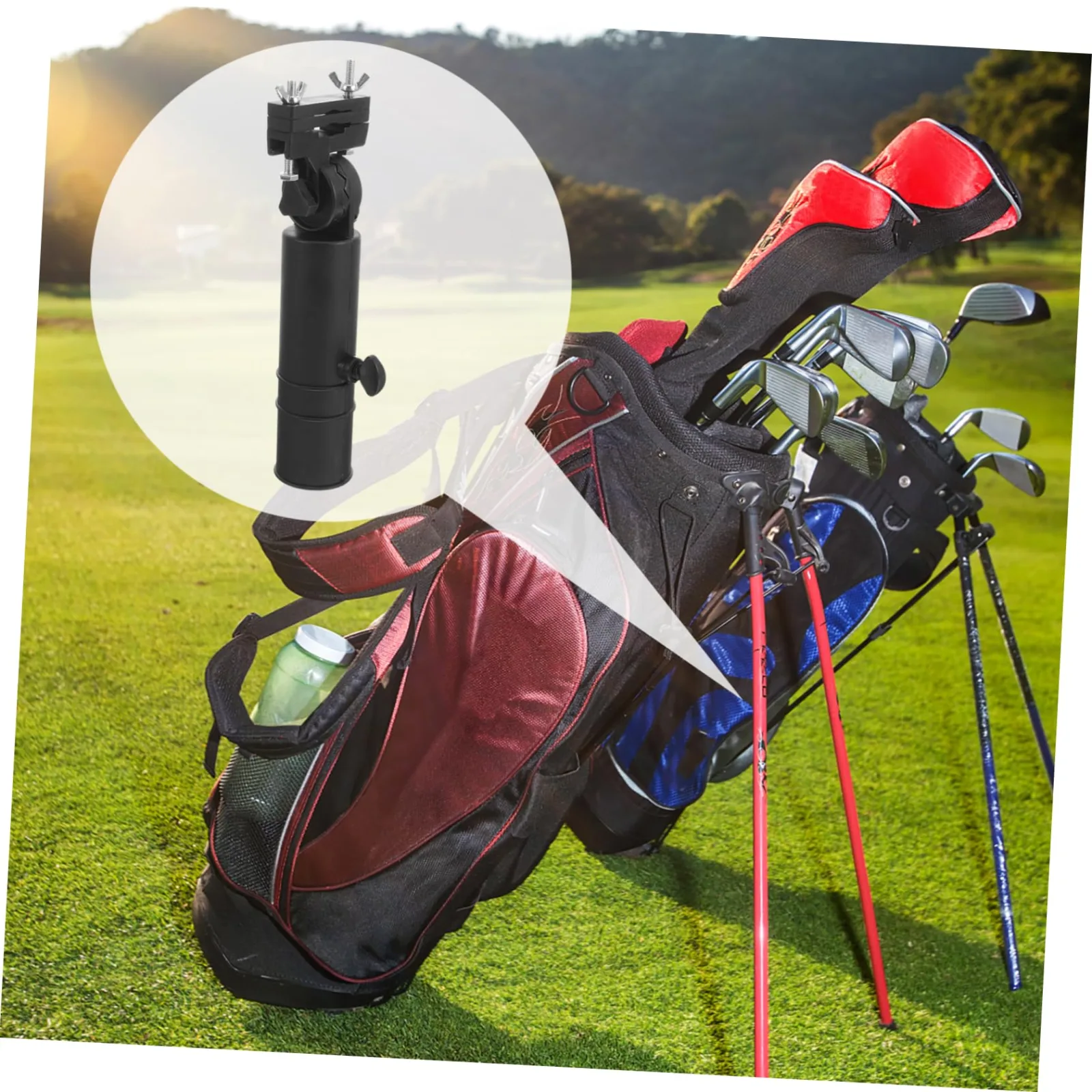 ARTSEWPLY Adjustable Plastic Golf Cart Umbrella Holder Clamp image 2