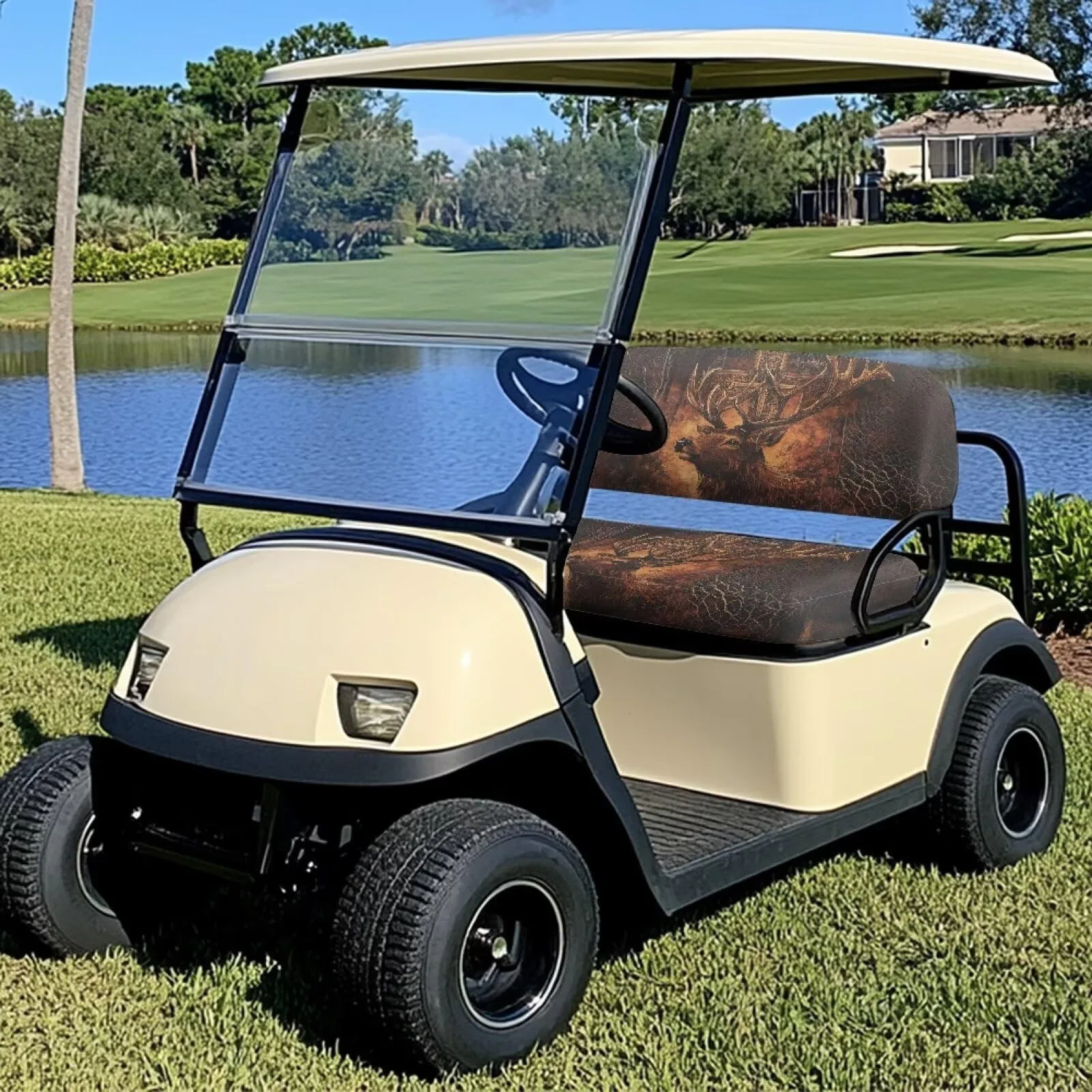 Suobstales Golf Cart Seat Covers for E-Z-GO TXT/RXV and Club Car DS image 3