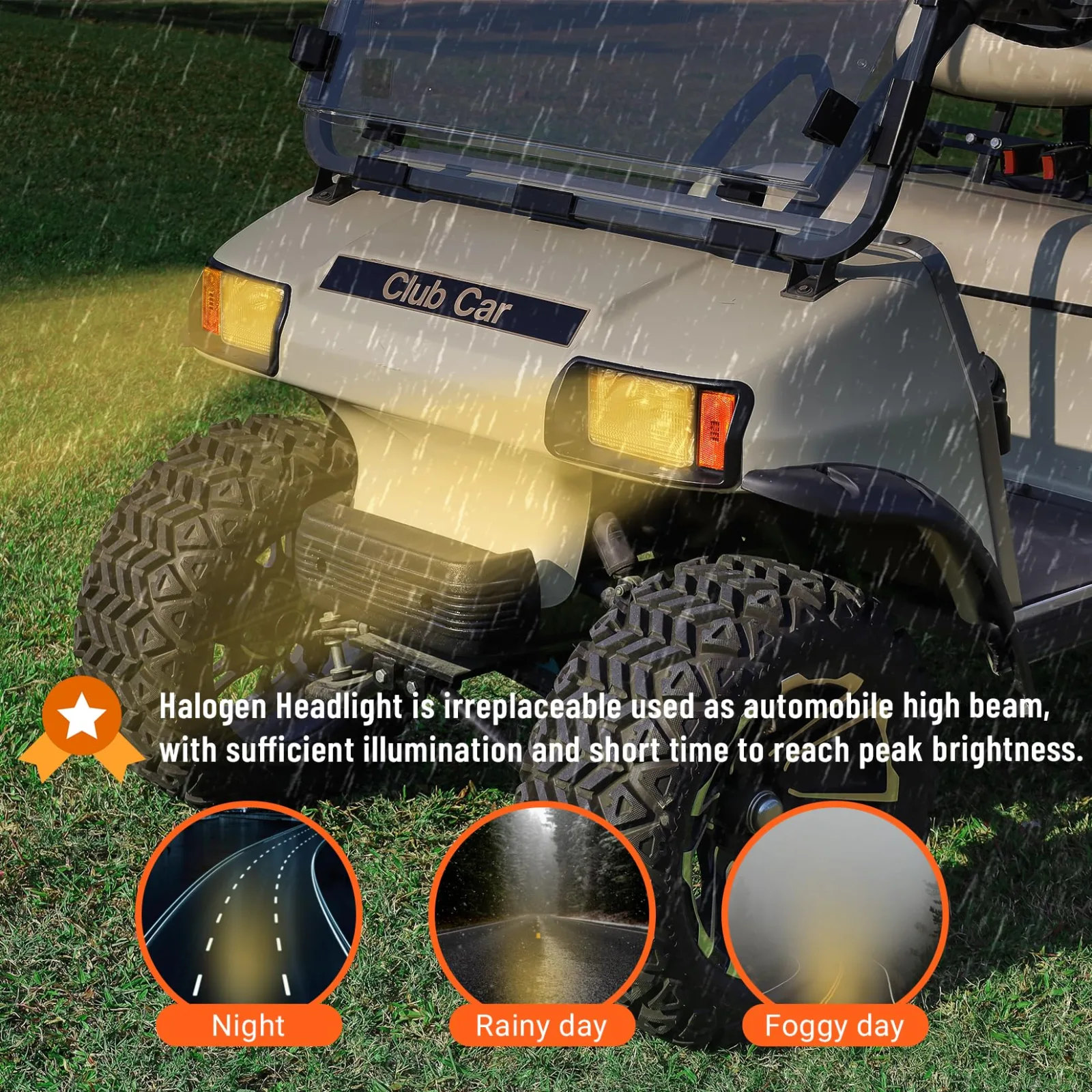 DRIVE UP Halogen Headlights for Club Car DS 1993-Up image 3