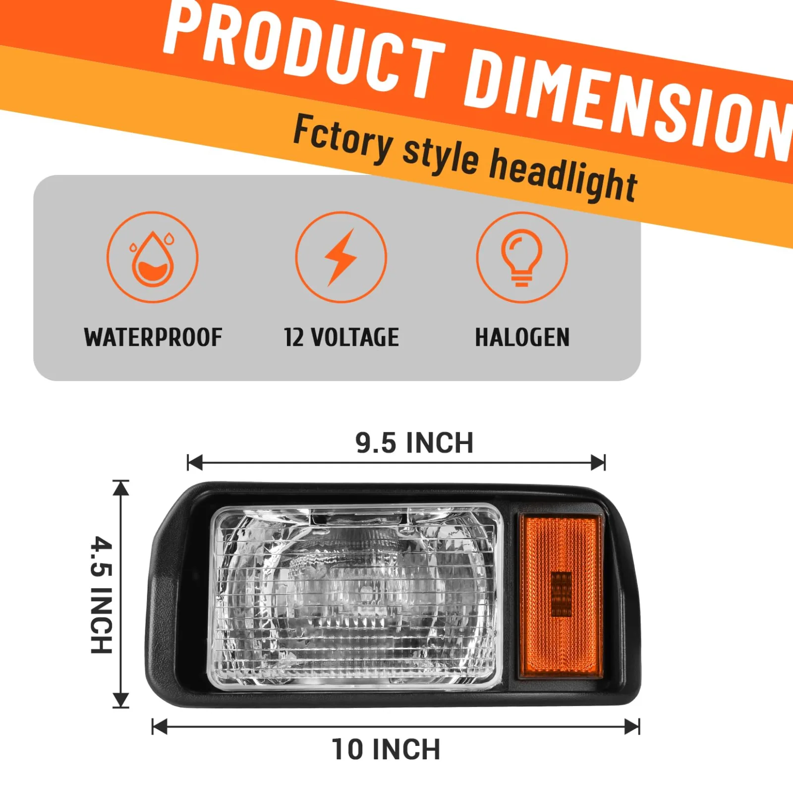 DRIVE UP Halogen Headlights for Club Car DS 1993-Up image 4