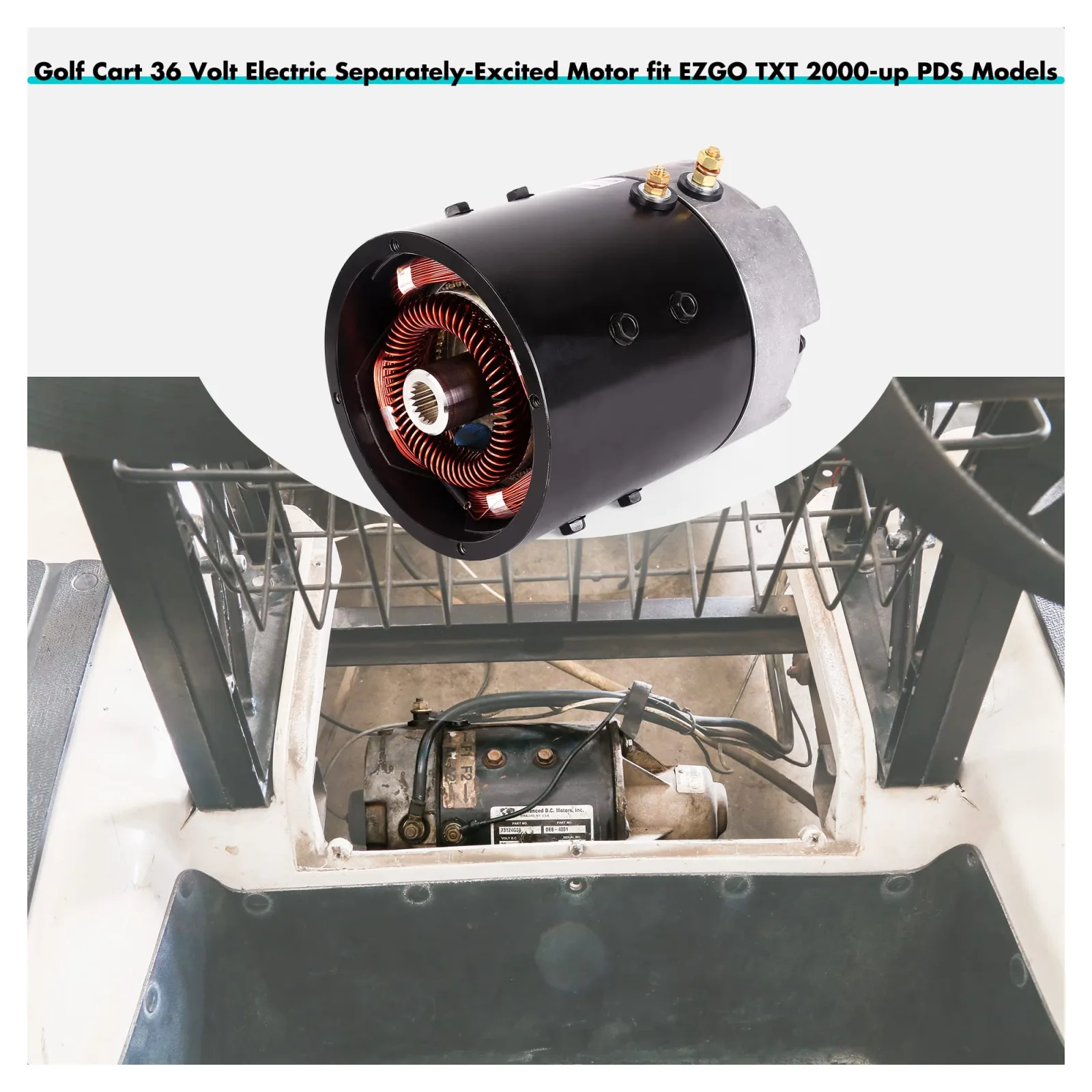 10L0L 36V Motor with Speed Sensor for E-Z-GO TXT PDS image 3