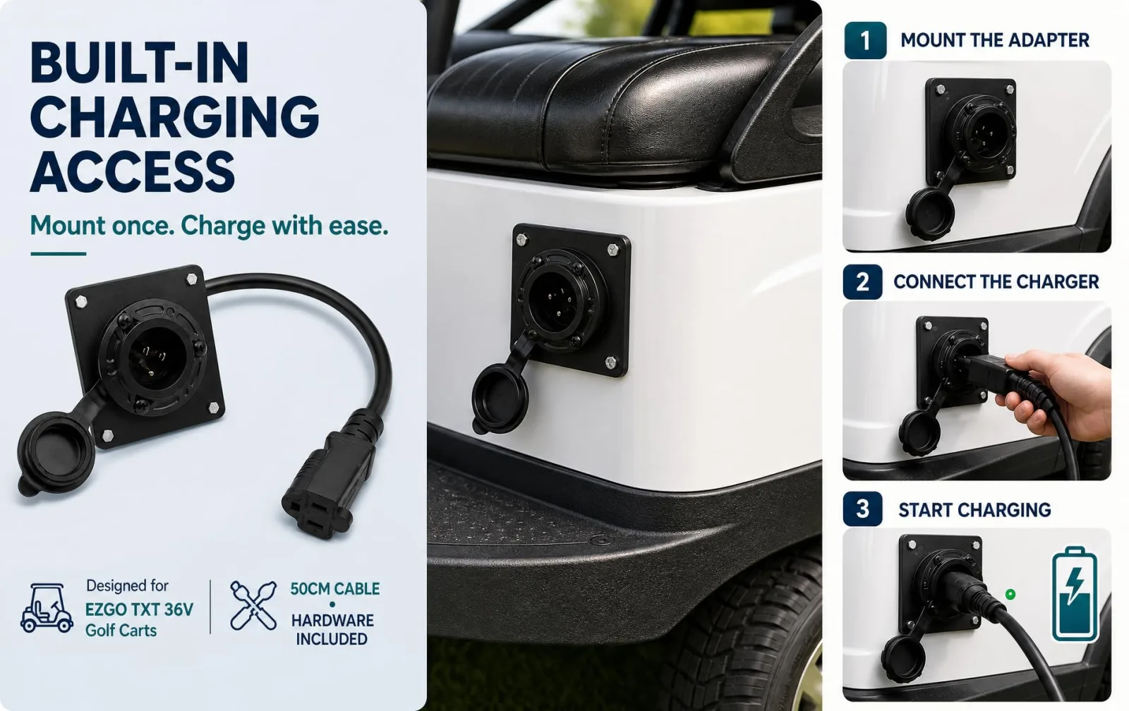 YDLZFLA YOUDL-X003 Golf Cart Charger Adapter image 3