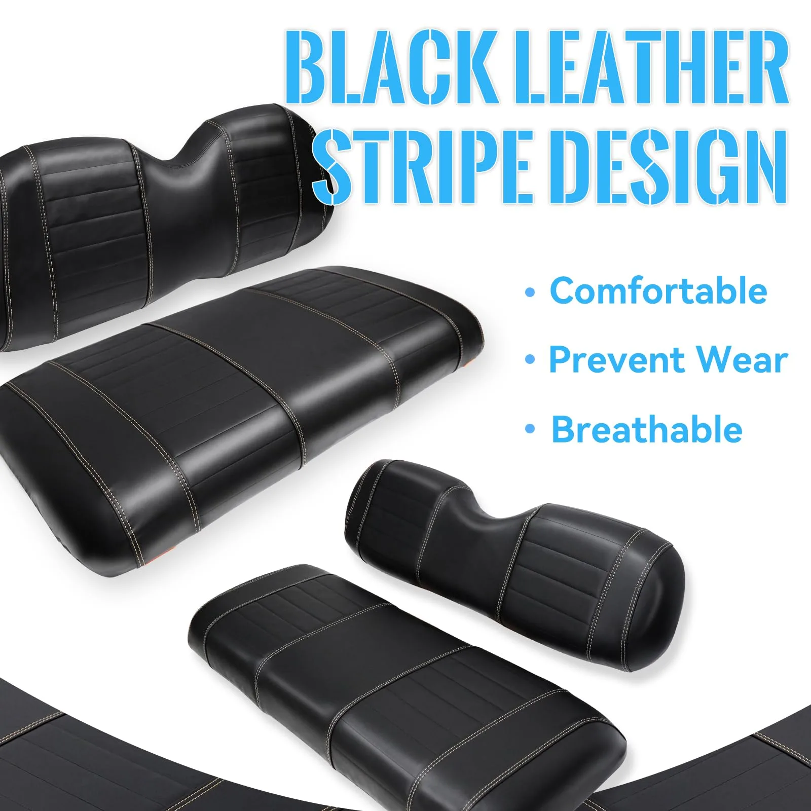 SHUNCHENXIANG 4-Piece Golf Cart Seat Covers image 3