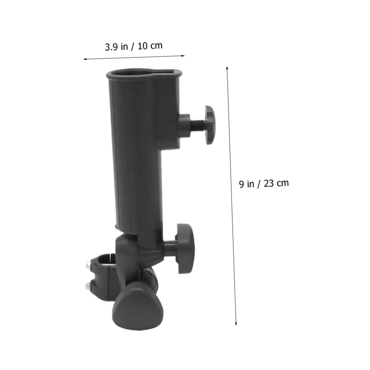 DECOMELODY Golf Cart Umbrella Holder with Double Screw Clamp, Black image 3