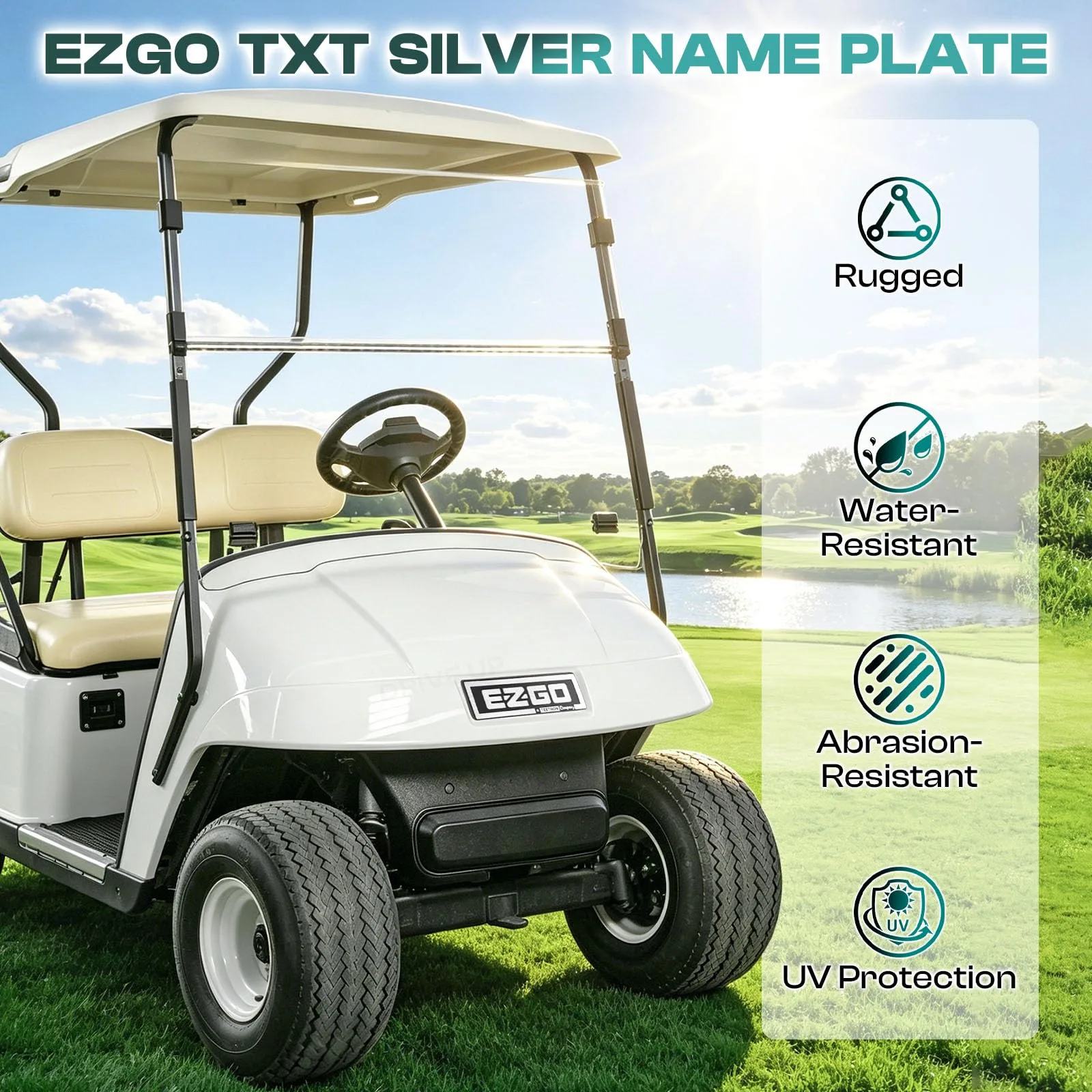 DRIVE UP Name Plate for 1994-2010 E-Z-GO TXT Golf Cart image 4